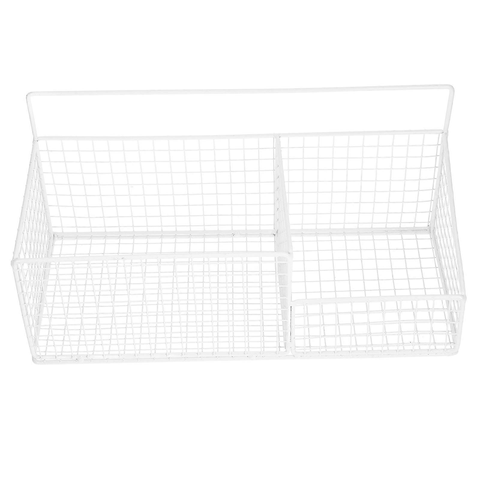 1 Set of Hanging Storage Basket Metal Wire Basket for Multi Purpose Sundries Container Holder