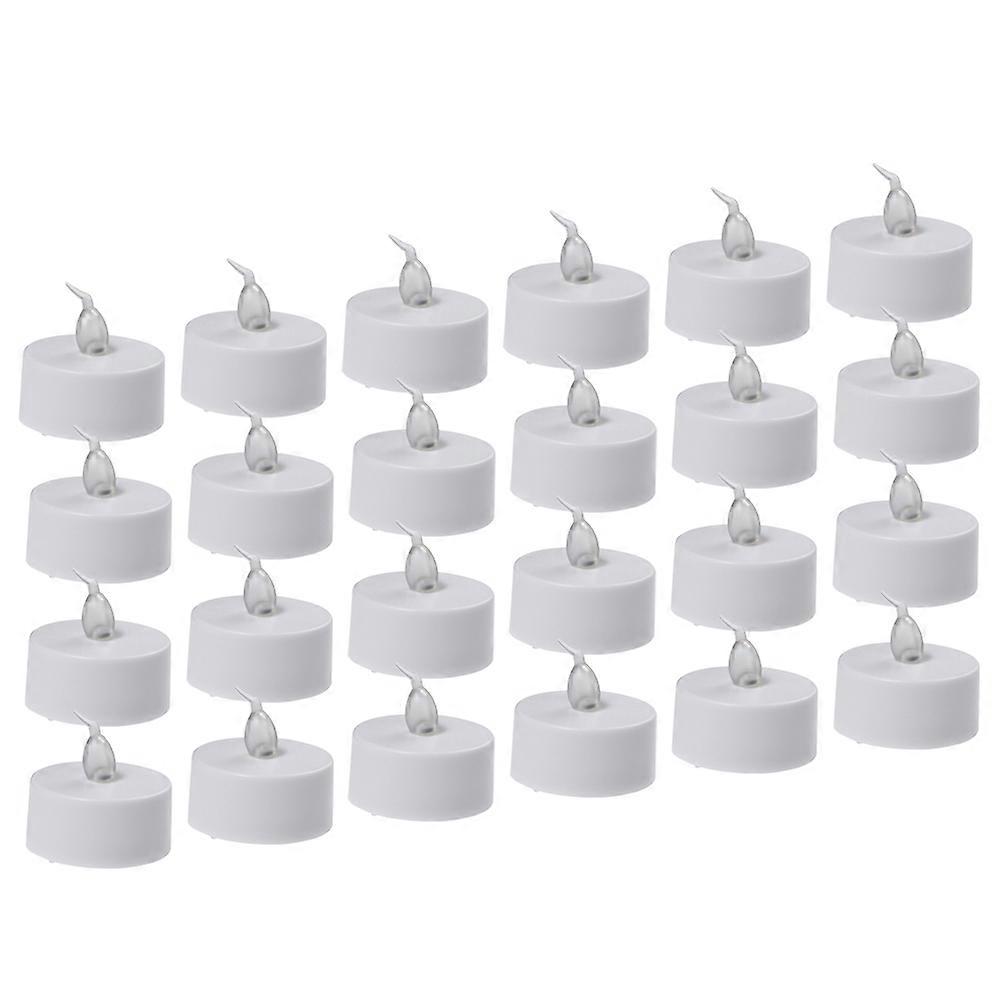 White LED Candle Lights 48pcs Creative Electronic Candles for Decoration ABS Material Safe Use