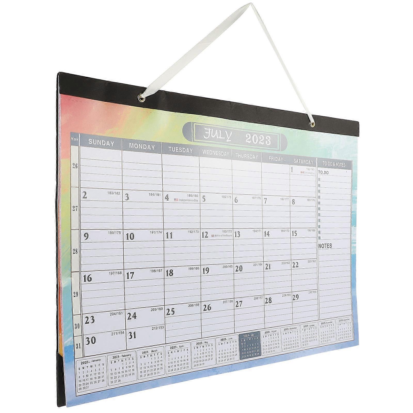 Household Desk Calendar Creative Rectangular Office Use Paper 43.5x31cm 1Pack