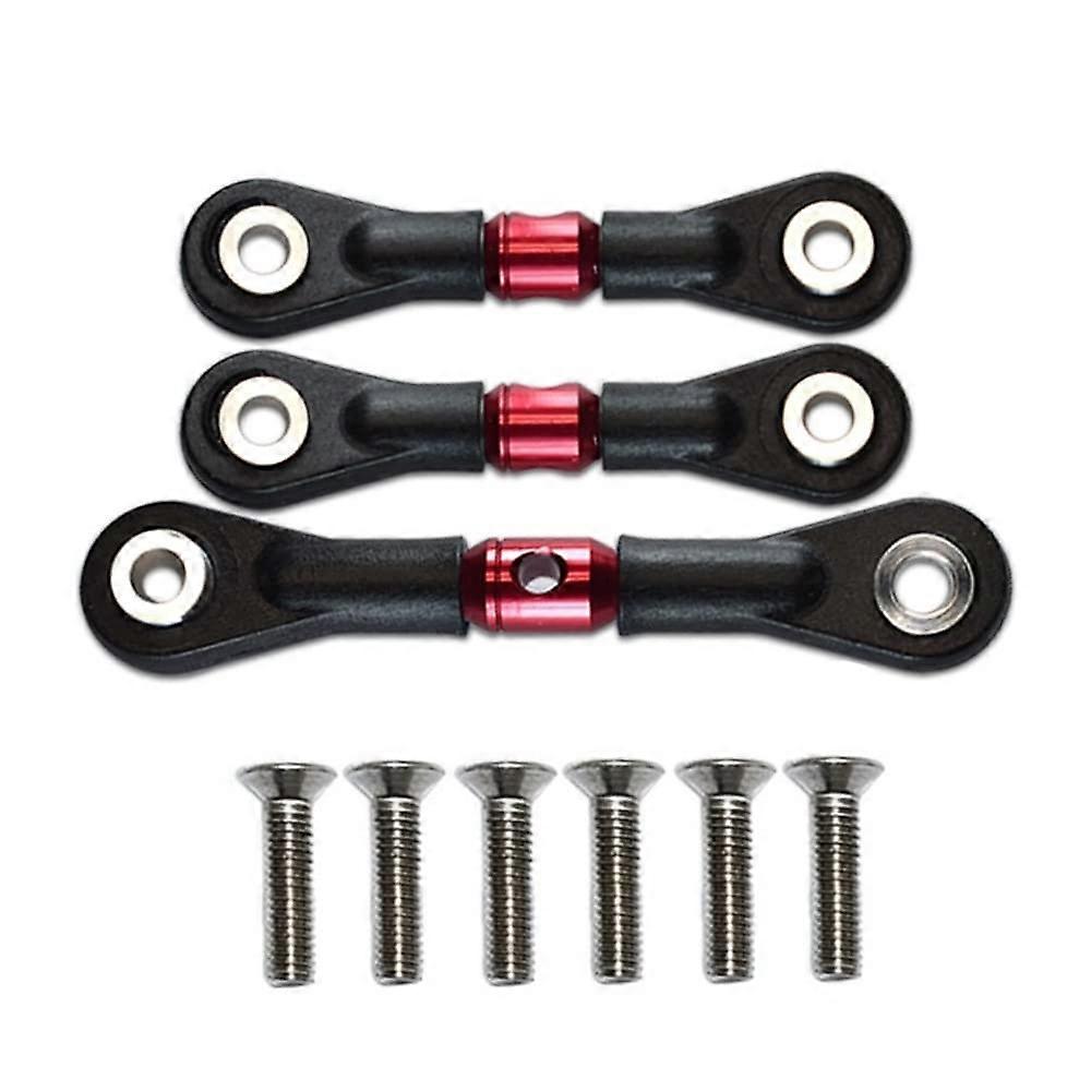 3 Steering Rod Servo Rod for TT02 TT02T TT02 TT02T 1/10 RC Car Upgrade Parts Accessories, Red Ref: 1445