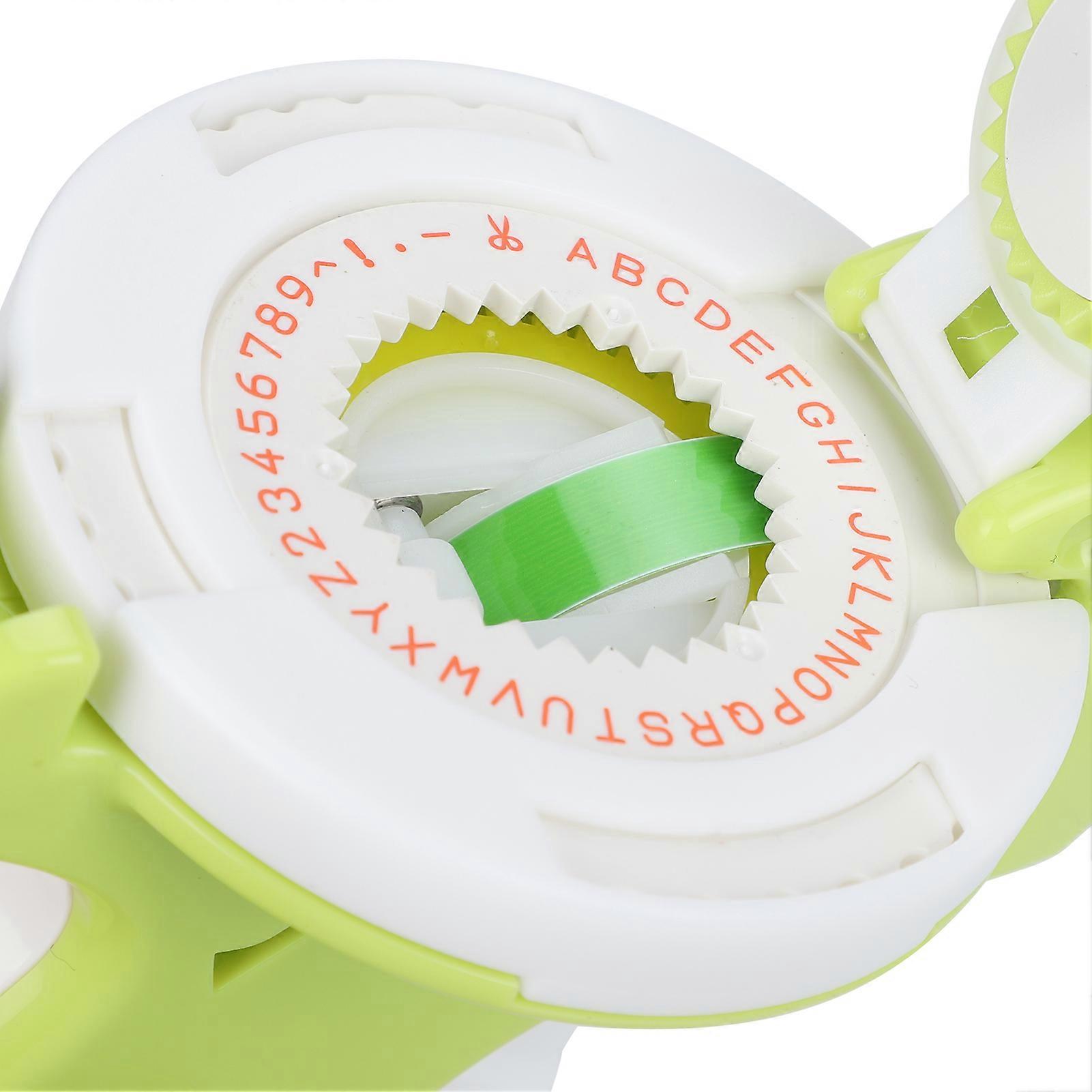 Mini Handheld Label Maker Portable Manual 3D Embossing Printer with Tape Letter Case