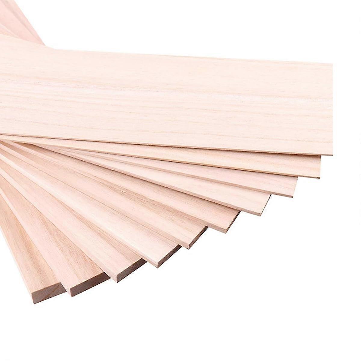 Paulownia Wooden Panels for DIY Projects - 500mm x 100mm x 6mm (2 Pieces) for Pattern Making and Crafting