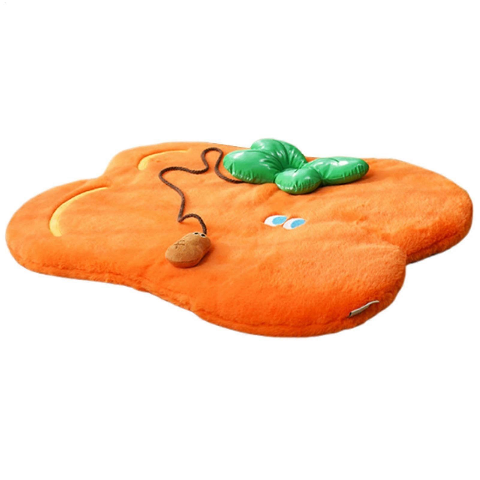 Pet Bed Blanket for Cats, Plush Cat Cushion with Interactive Toy, Comfortable Winter Rug for Kittens, Heat Pad 68 x 55 cm for Cold Days, Accessory