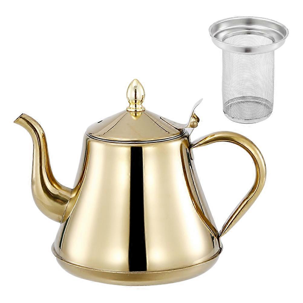 Stainless Steel Coffee Pot with Long Spout 2000ML Metal Coffee Kettle for Office Use