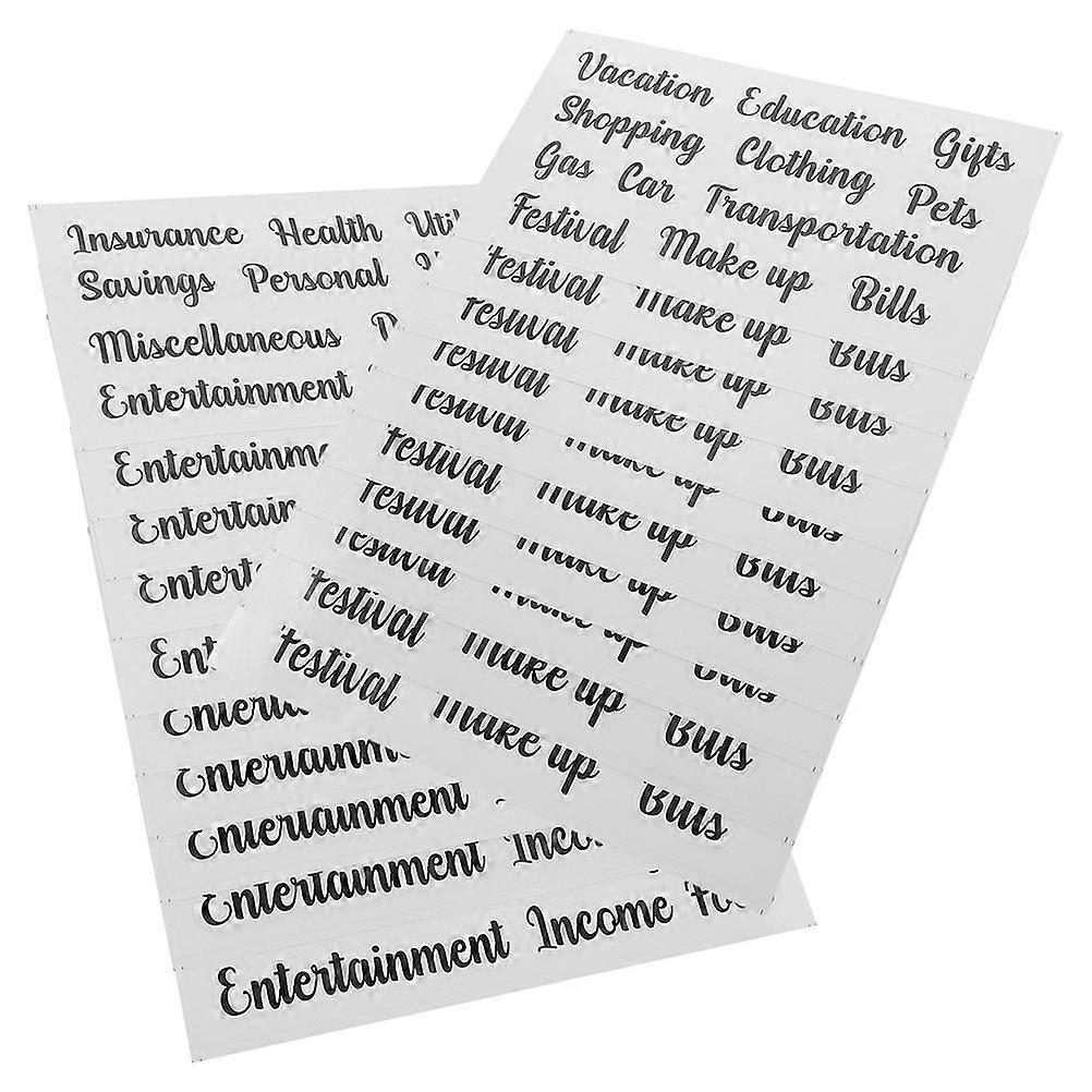 12 Sets Portable Sticker Labels Multi Purpose Adhesive Stickers for Cash Envelope Organization