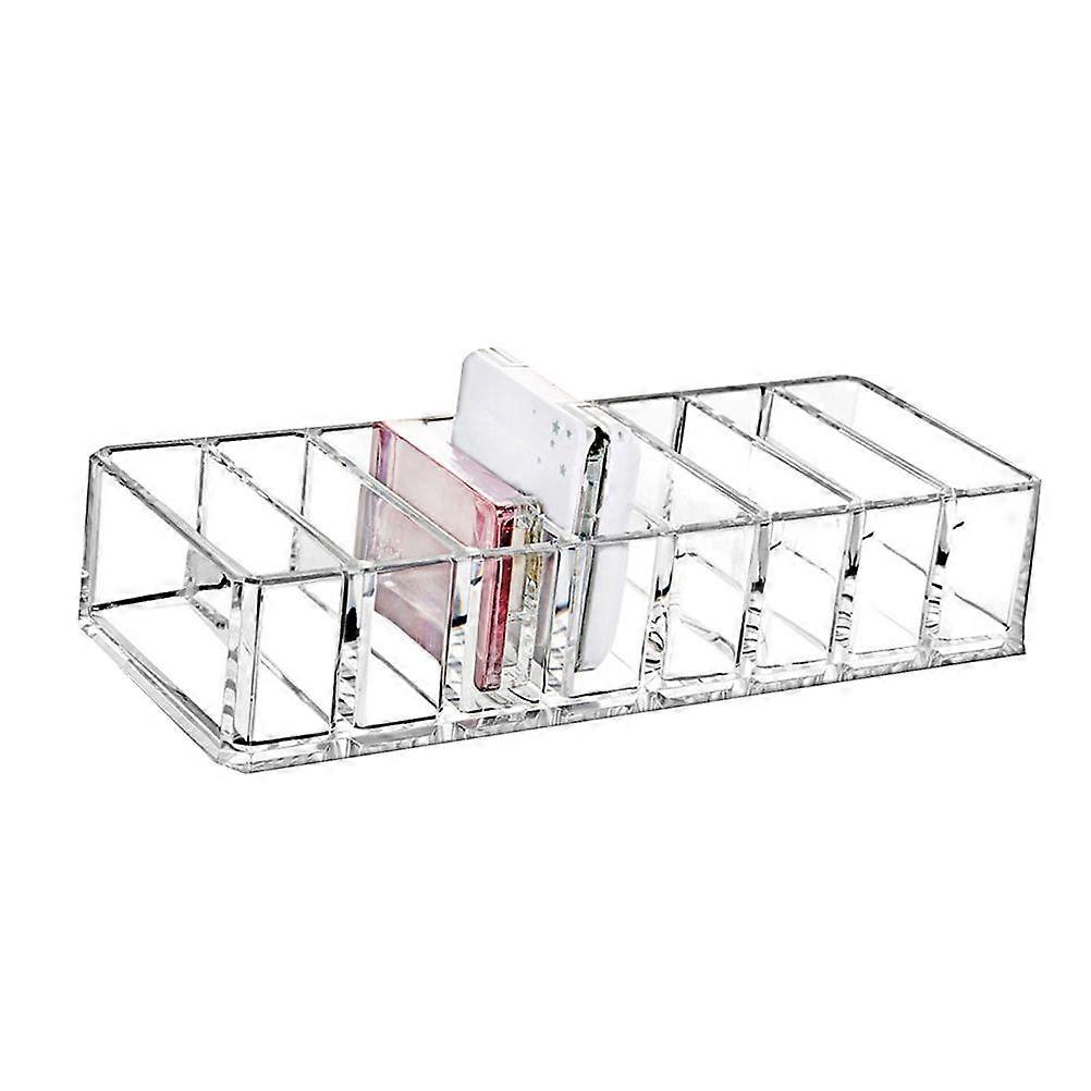 8-Grids Cosmetics Container Desktop Eyeshadow Organizer Makeup Holder Storage Box Transparent