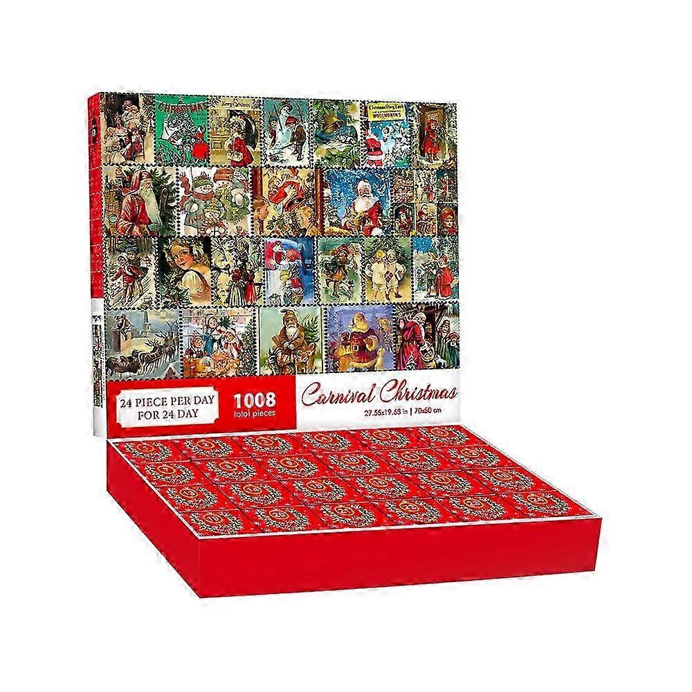 Weihnachten 24 Tage Countdown Kalender Puzzle Weihnachten Advent Puzzle 1008pcs Countdown zu Weihnachten Puzzle Weihnachten Spielzeug
