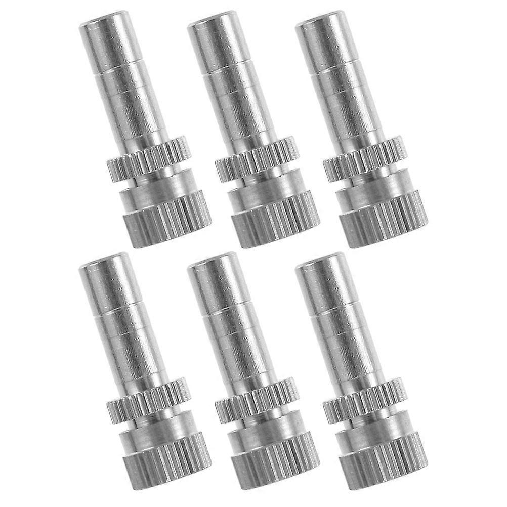 Water Hose Spray Nozzle 6Pcs Brass Round Misting Nozzle For Garden Hose Accessory Use 2.80X1.00X1.00CM Humidification Function