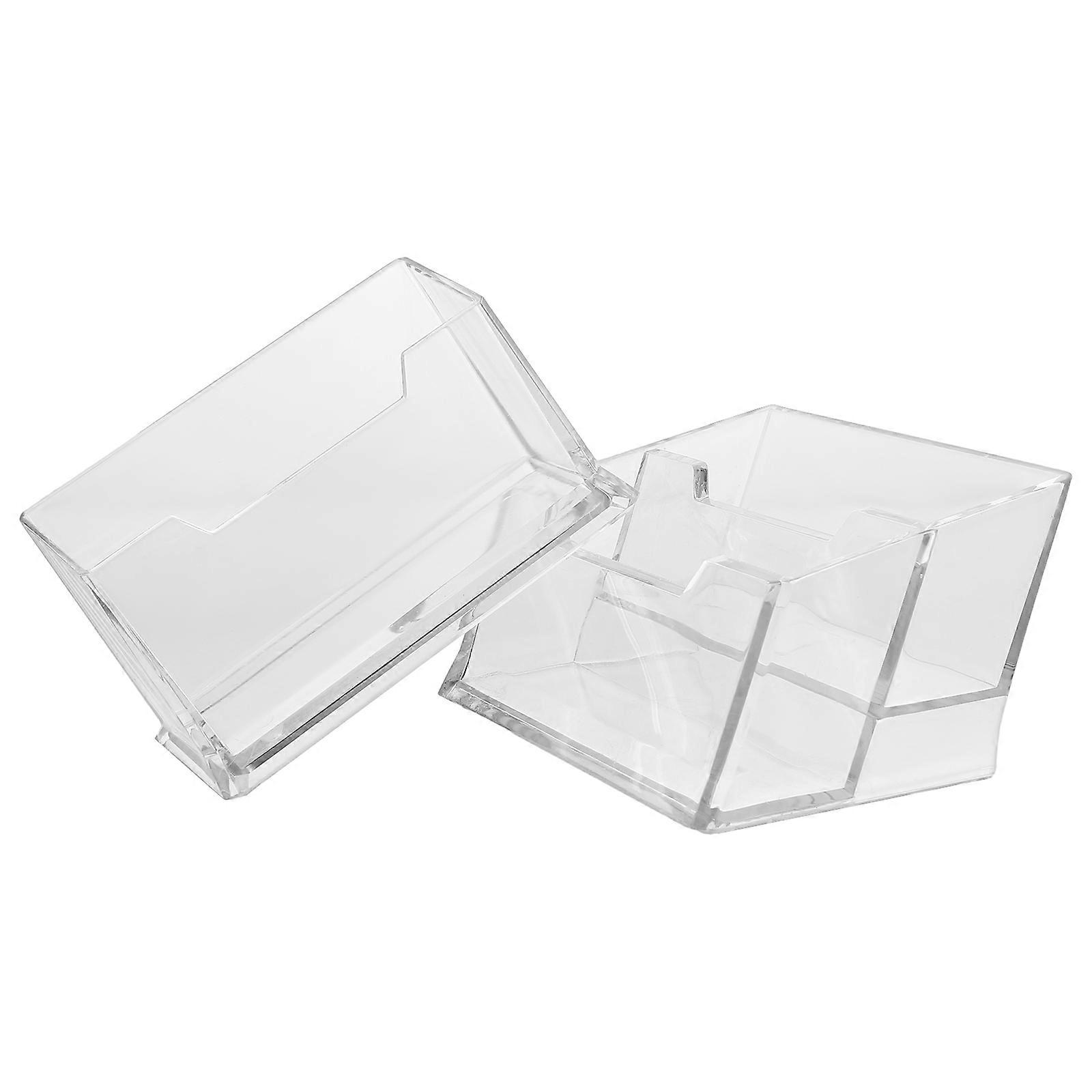 Acrylic Business Card Display Holder Multi Functional Organizer for Office & Home Use, Professional Name Card Case