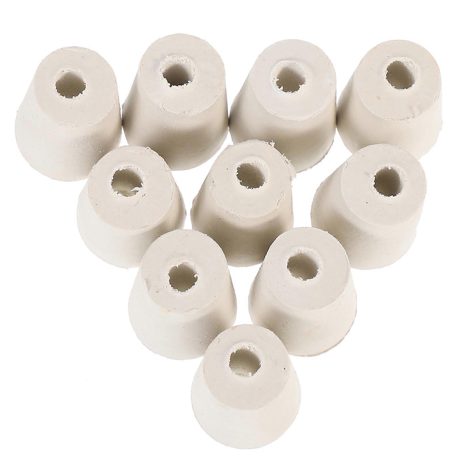 Rubber Stoppers for Sealing Use White Color Suitable for Glass Tubes and Experiments 10pcs