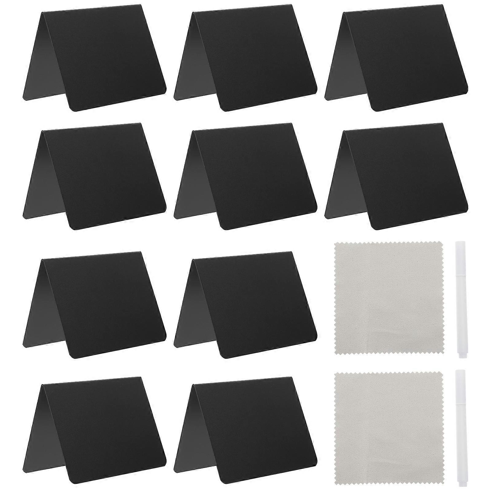 Double Sided Erasable Chalkboard Signs for Cakes, Desserts & Events – Includes Markers, Cloth, Easy to Clean