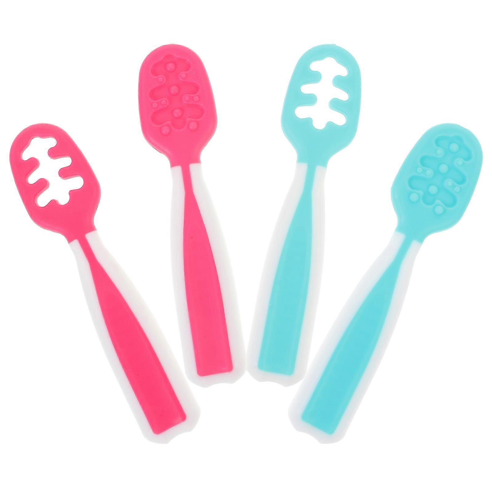 4Pcs Learning Spoons For Developed With Ergonomic Shape Suitable For Children