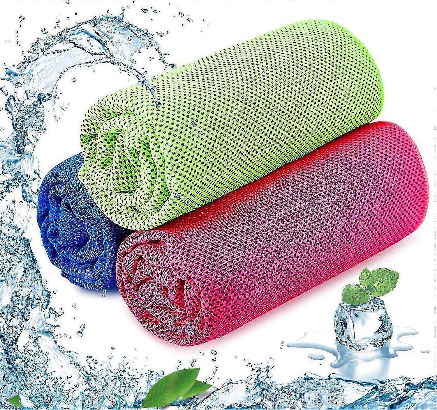 4-Pack Cooling Towels - Microfiber Cool Towels 30x90cm for Sports, Gym, and Outdoor Activities - Instant Cooling Relief