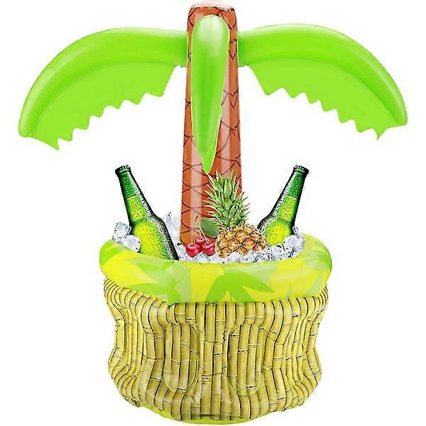 Floating Drink Bar for Pool, Inflatable PVC Bathtub Tray with Coconut Palm