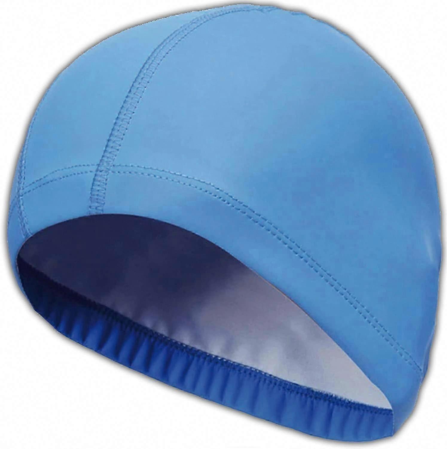 Swimming Pool Swim Cap | Mixed Adult Man-Woman | Soft and Comfortable PU Fabric | Easy to put on | Blue