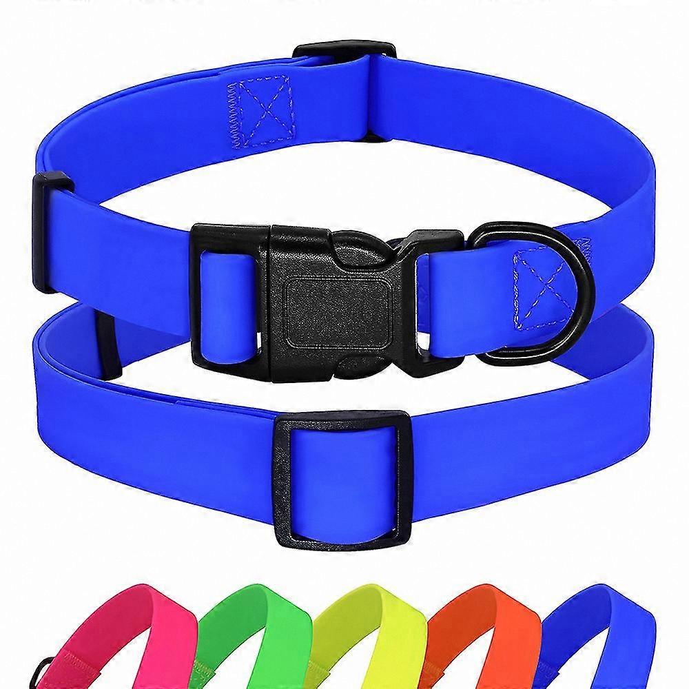 Soft Waterproof PVC Pet Collar Adjustable Easy-Clean Durable for Dogs S-L Sizes