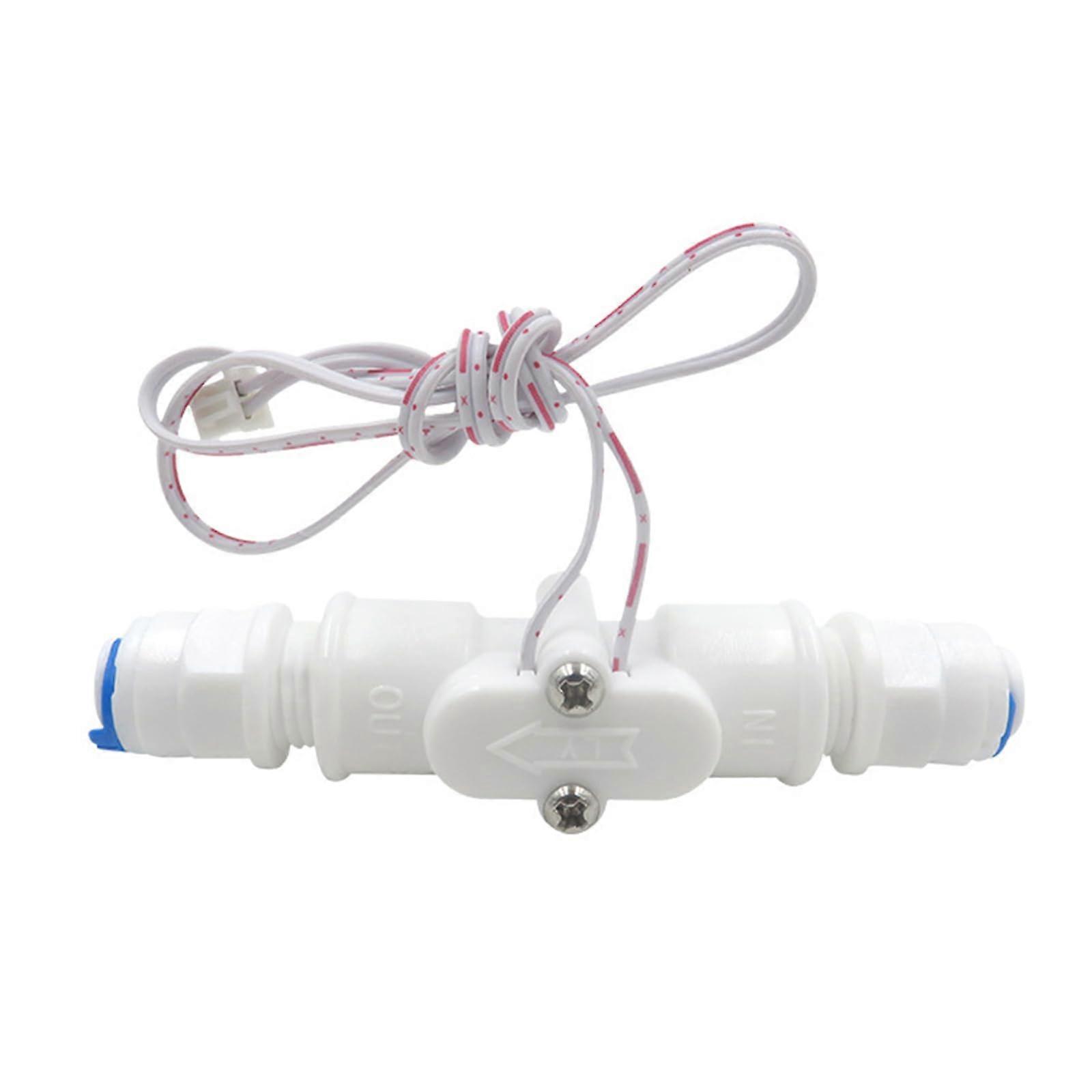 1/4 Inch Water Flow Sensor Food Grade Quality Flow Meter 0.3-6L/min for Reverse Osmosis & Water Filtration Systems