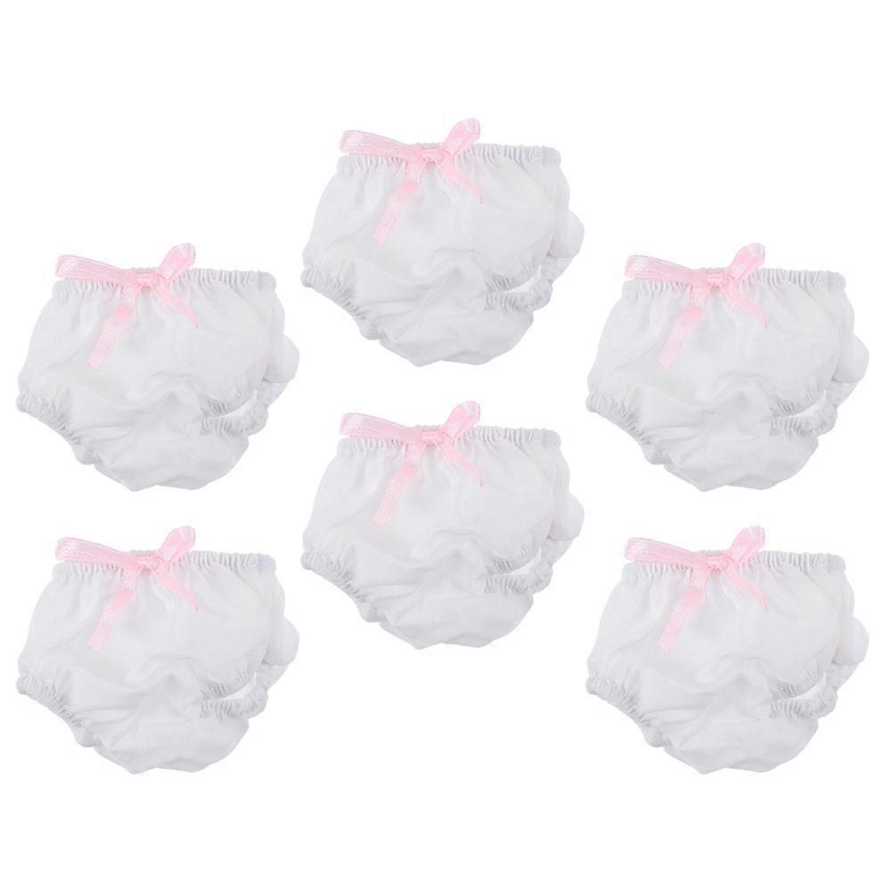 Adorable Doll Underwear Toys for Pretend Play Lightweight Reusable Assorted Color Fabrics 6 Pieces