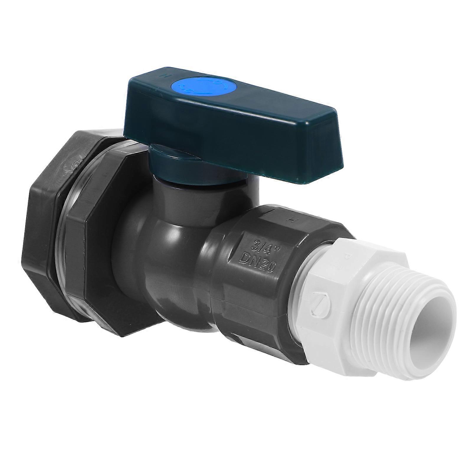 PVC Rain Barrel Spigot Water Diversion Garden Hose Faucet Valve For Aquariums Pools Tubs 1Set