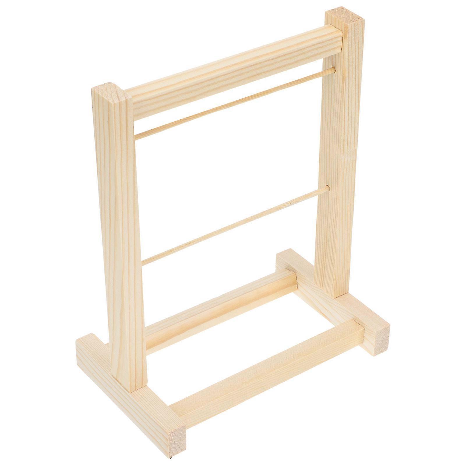 Efficient Double-layer Organizer Rack for Doll Costumes, Quality Wood Material