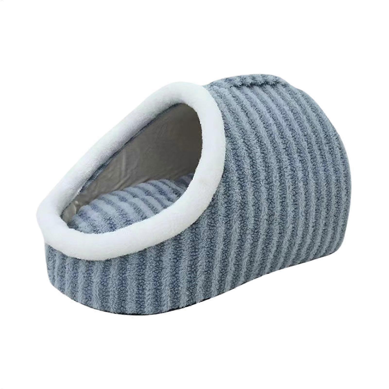 Cat cave bed with slippers, soft soothing pet sofa, cozy pet bed, cute cat bed with nonslip bottom, calming fluffy dog bed for small dogs