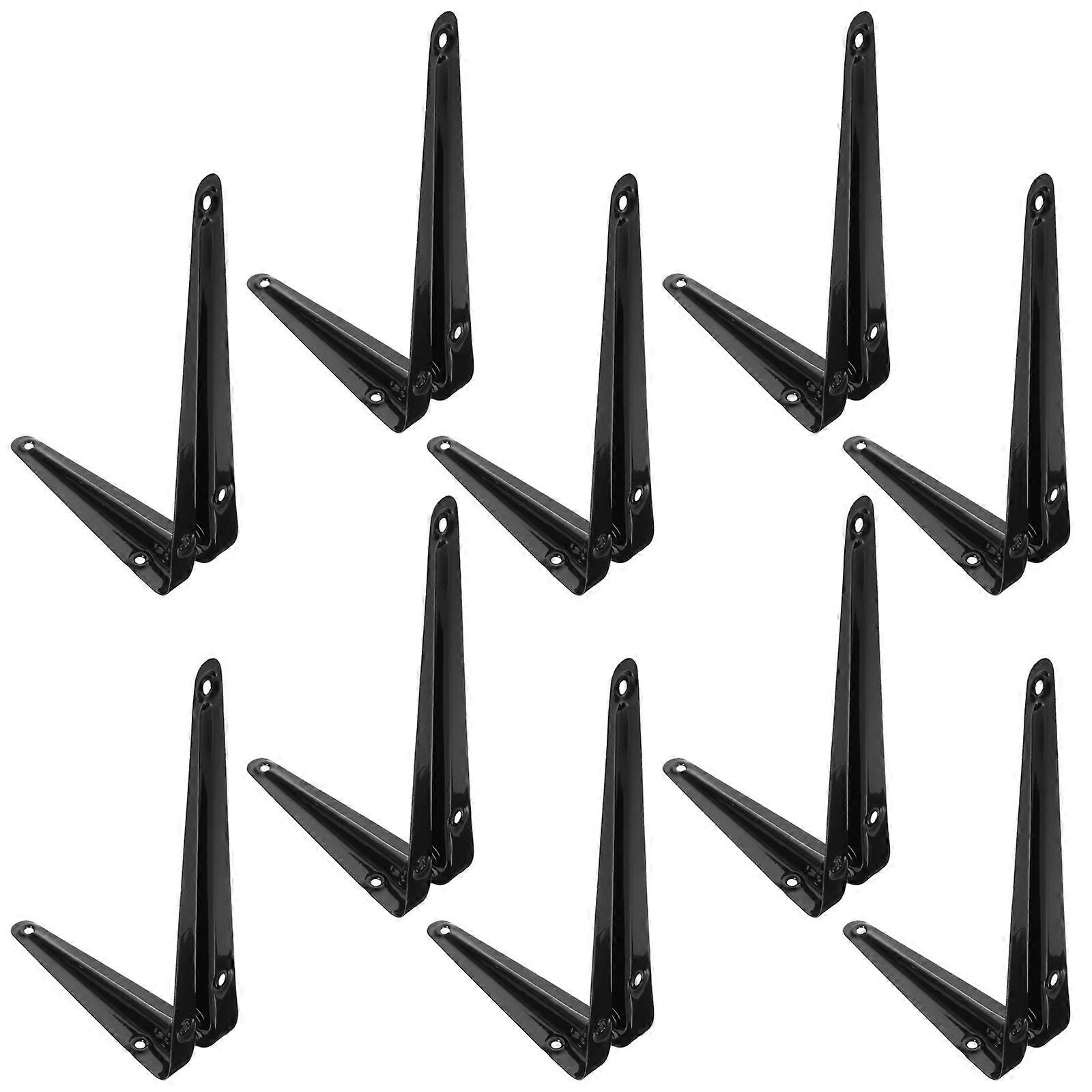 Heavy Duty Triangle Bracket 10Pcs Simple Metal Wall Mounting Fixator For Garage Storage 7.86X5.89X1.57in