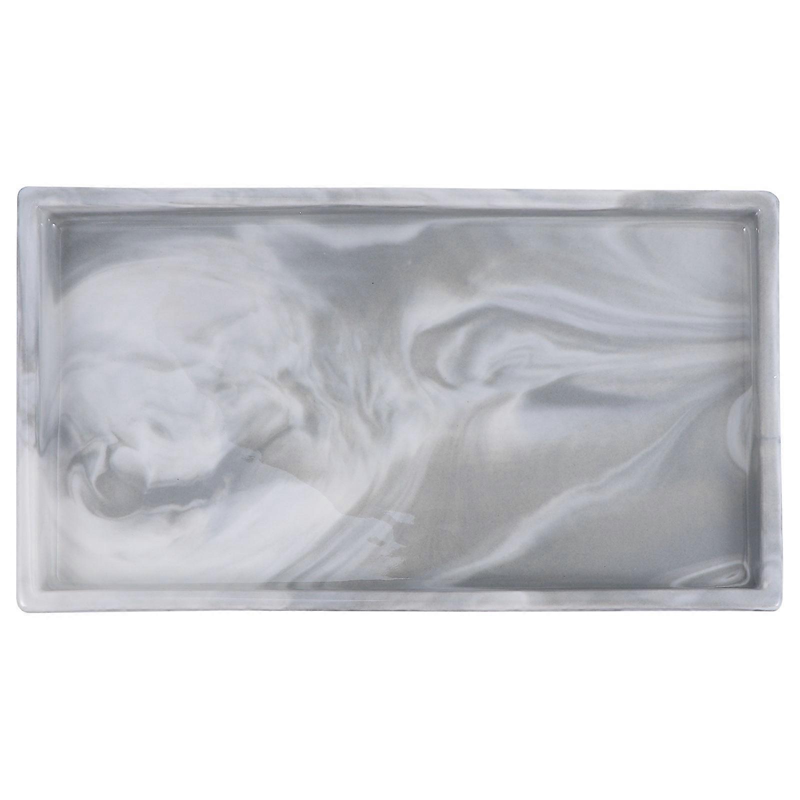 Ceramic Jewelry Storage Dish For Home Decor Grey 1Pc Nordic Style Rectangular Tray