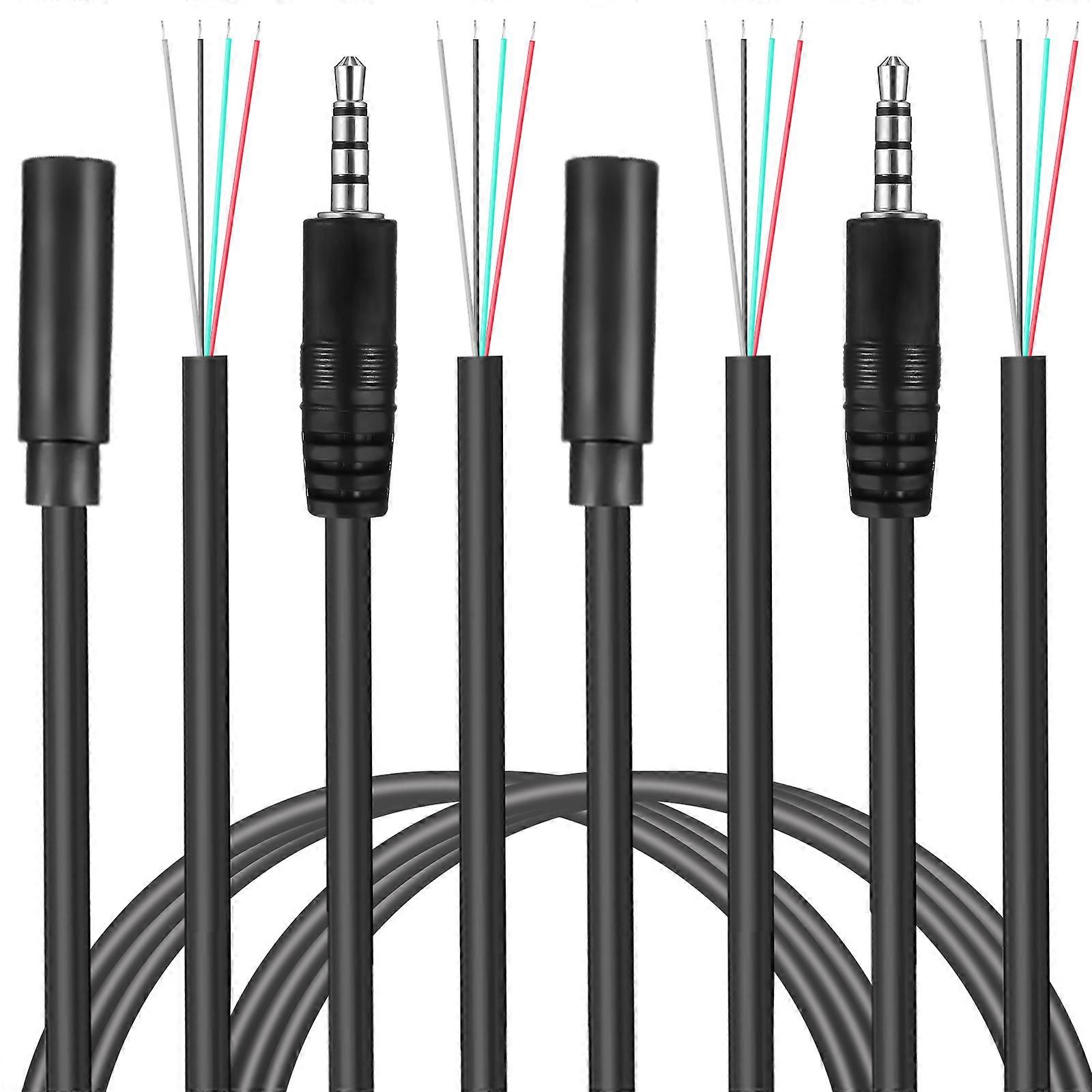 Durable 3.5mm Stereo Audio Cables Male To Female Plug For Smart Devices Assorted Color 8Pcs