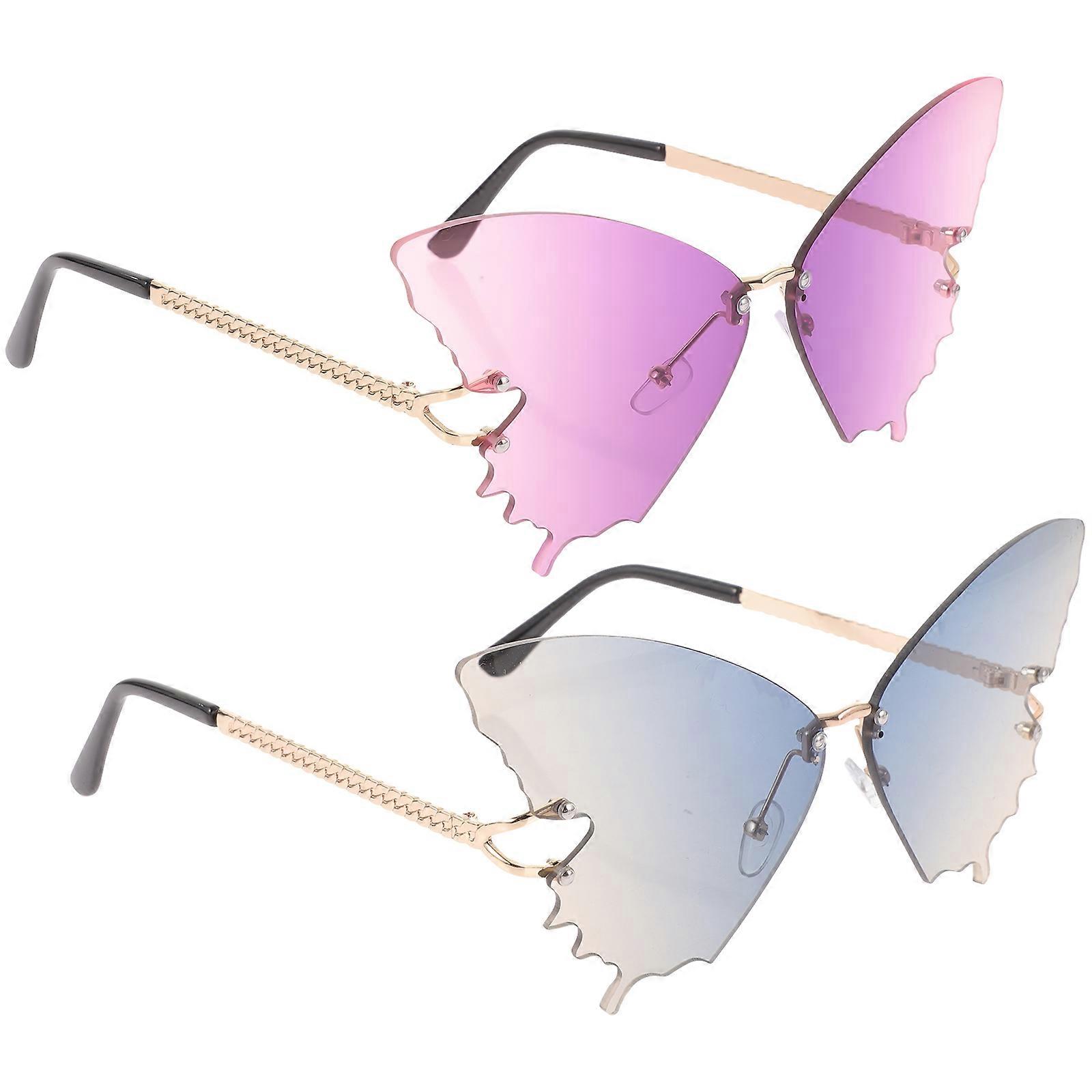 Women Sunglasses Hawaiian Sunglasses Summer Beach Lightweight 2Pcs