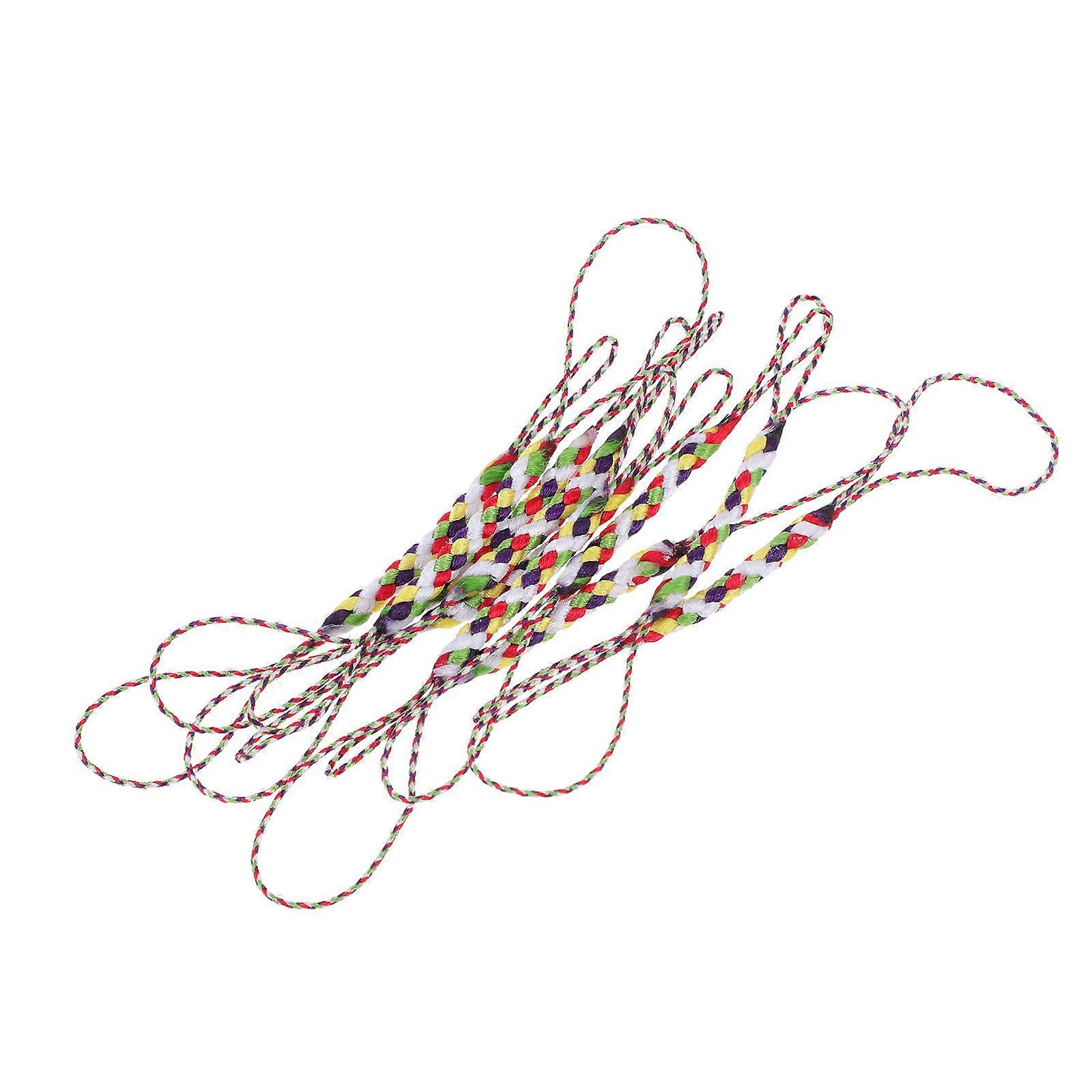 Colorful Woven Ropes Double-Ended Lanyards For DIY Projects Accessory 8.5X0.3X0.3CM Durable 10Set