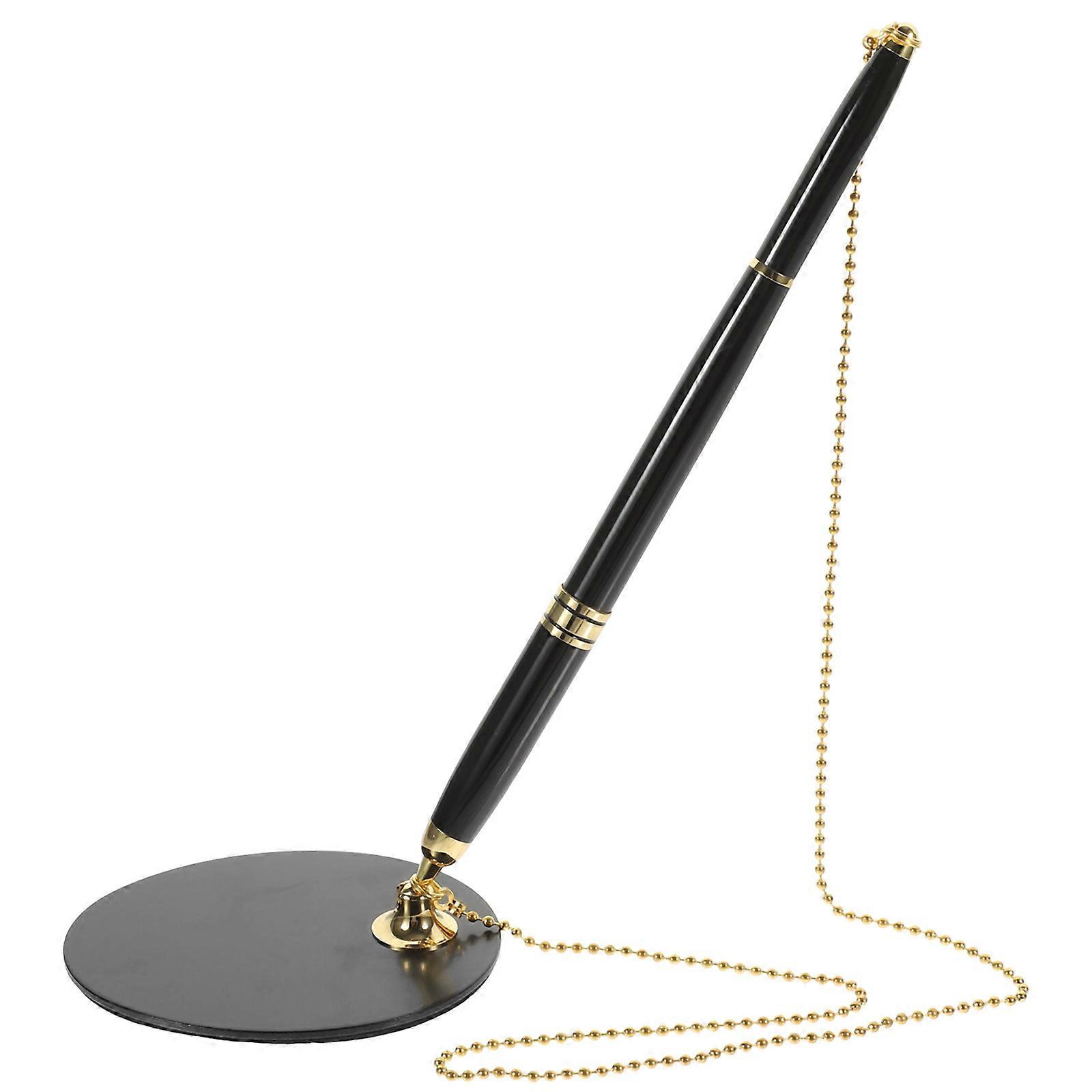 Golden Desk Pen for Office with Stainless Steel Material and Quick-dry Ink Suitable for Documents
