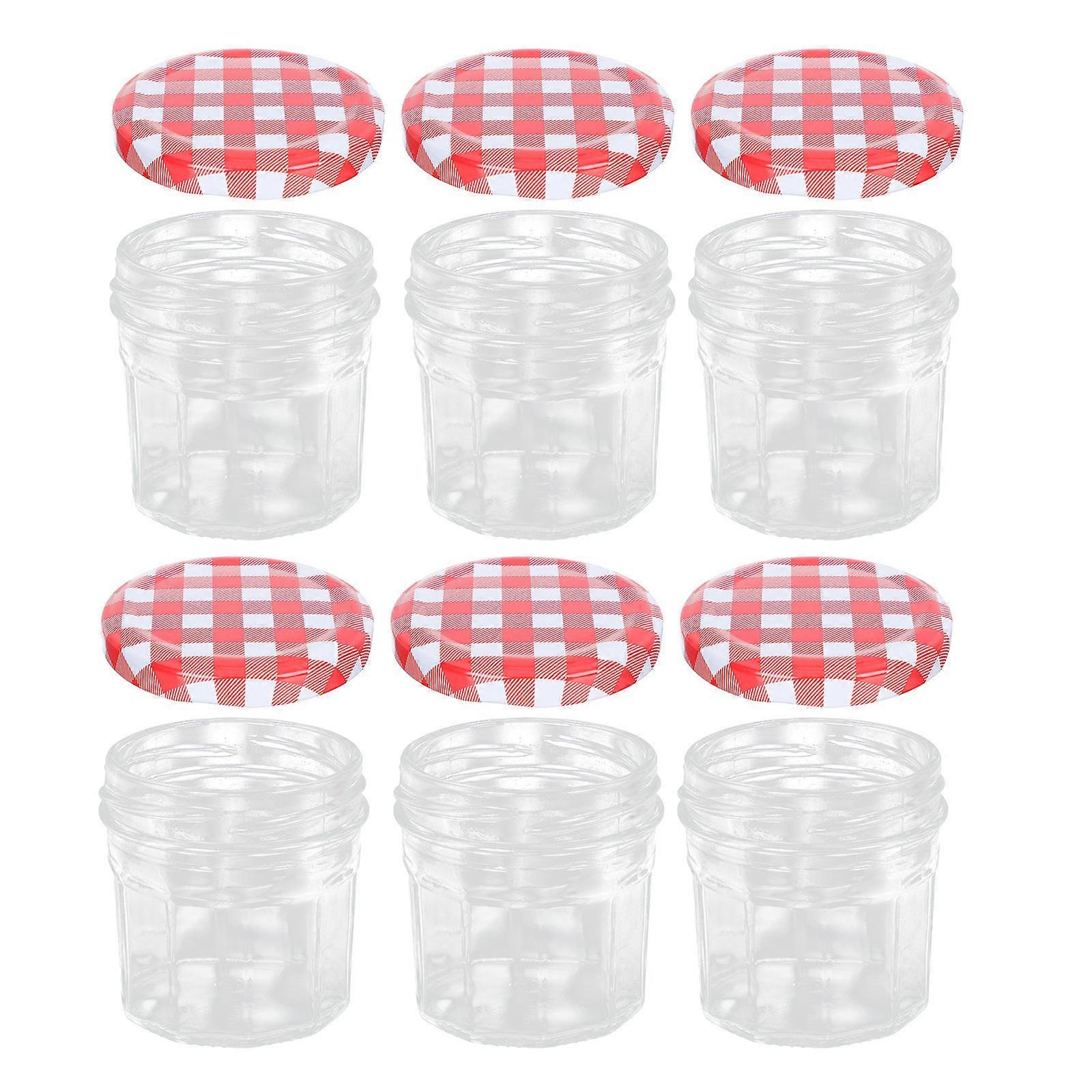 Small Glass Jars With Lids 6Pcs Classic Style Sealed Storage Bottles Home Users 2.6X2.6X2.6In Versatile Use