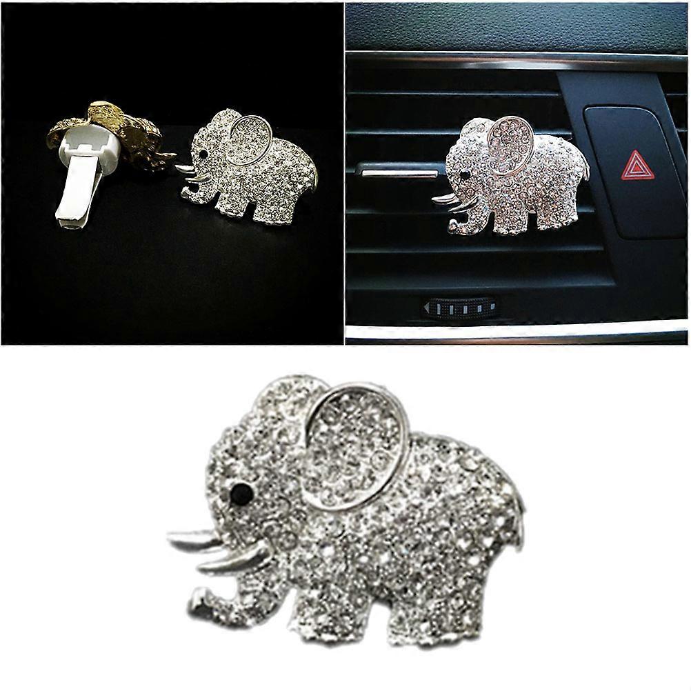 Elephant Car Perfume Clip 1Pc Aroma Dispenser Accessory Silver Suitable For Car Owners