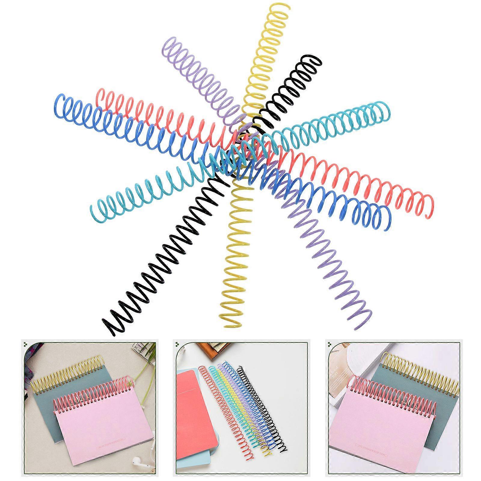 6pcs Binding Spirals Loose-leaf Binding Coils Notebook Binding Spirals Cuttable Binder Rings