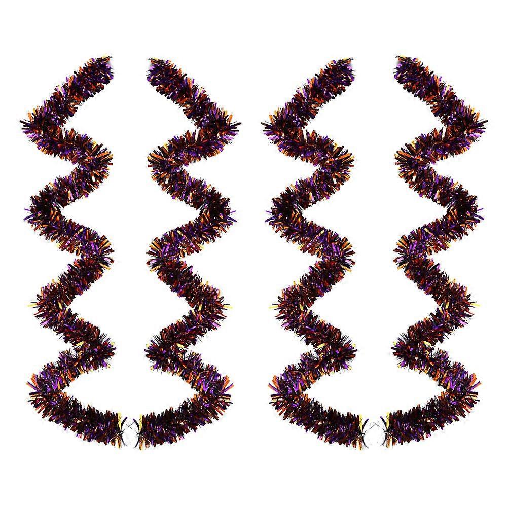 4Set Hanging Party Decorations Colored Strips For Holiday Party Use Constructed Of Multi PET Material