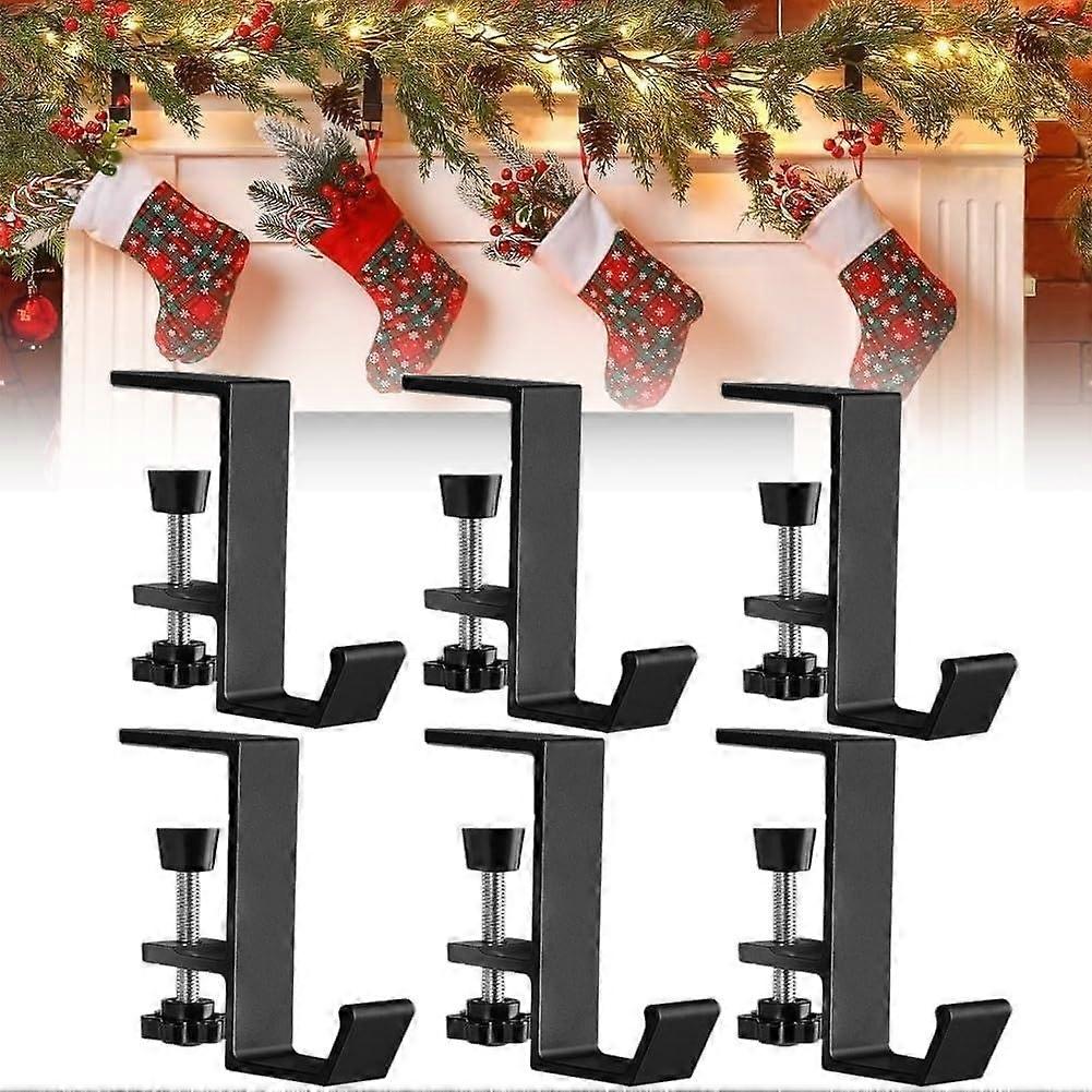 Mobile Classroom Student Desk Hook - Removable Backpack Hanger, Compact Side Table Hook, Teacher Accessories, Black, Pack of 6