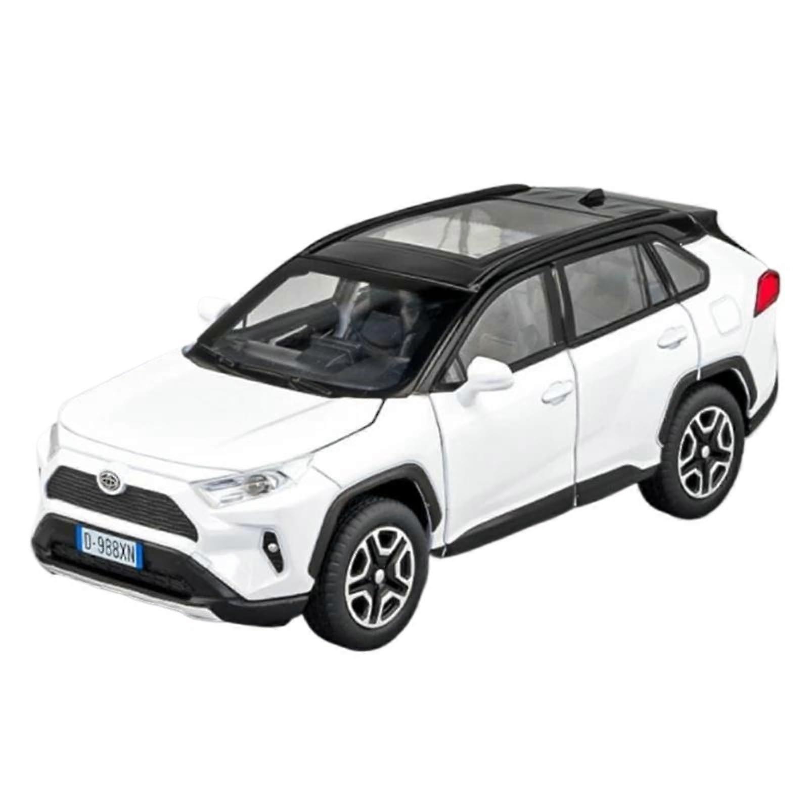 SUV Diecast Model Car 1:32 Scale Metal Alloy High Simulation with Sound and Light Features White