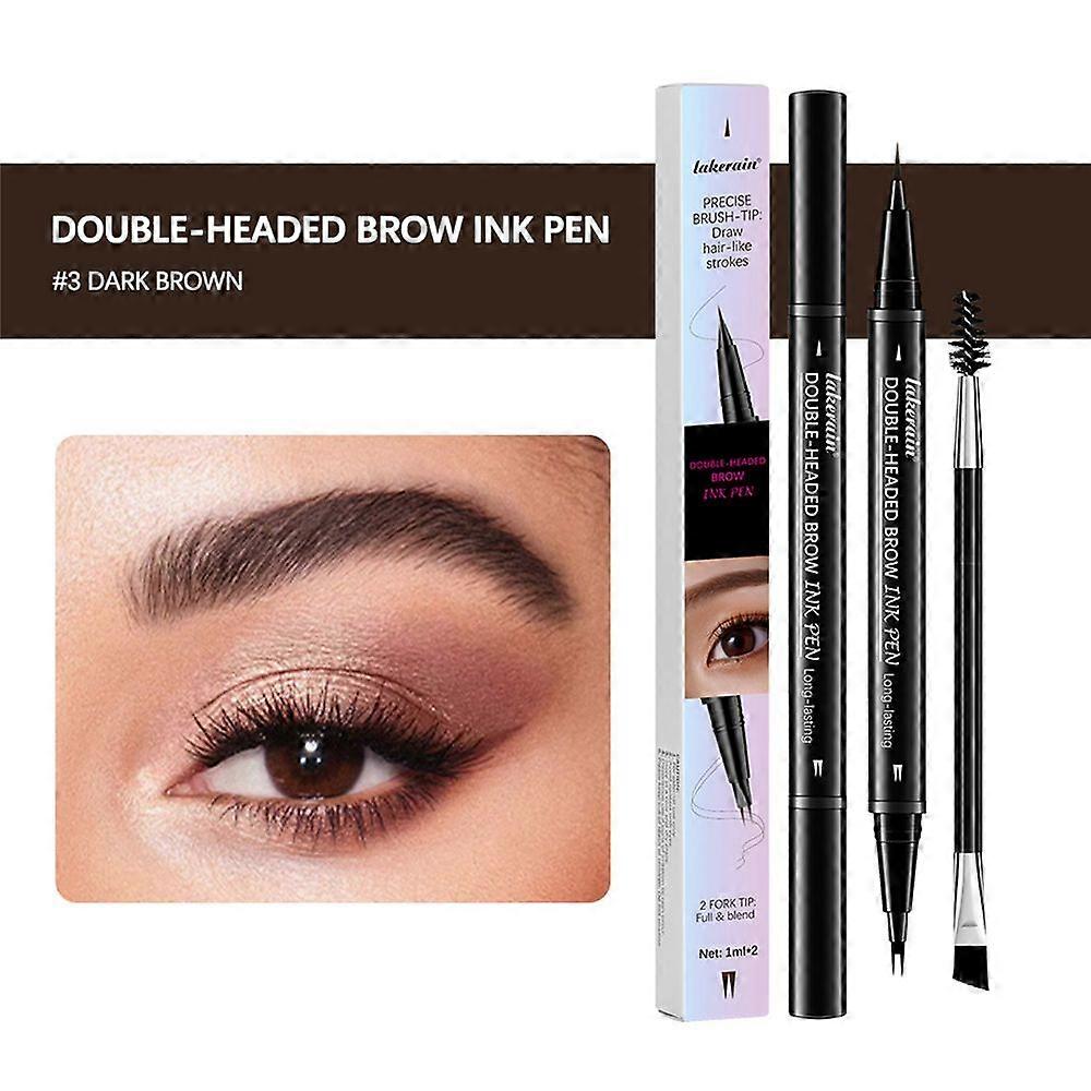 Beliefsun 2 in 1 Eyebrow Pencil, Waterproof & Long Lasting Liquid Eyebrow Pen, Dual Ended Pencil Fills and Defines Brow Tint with the Precision