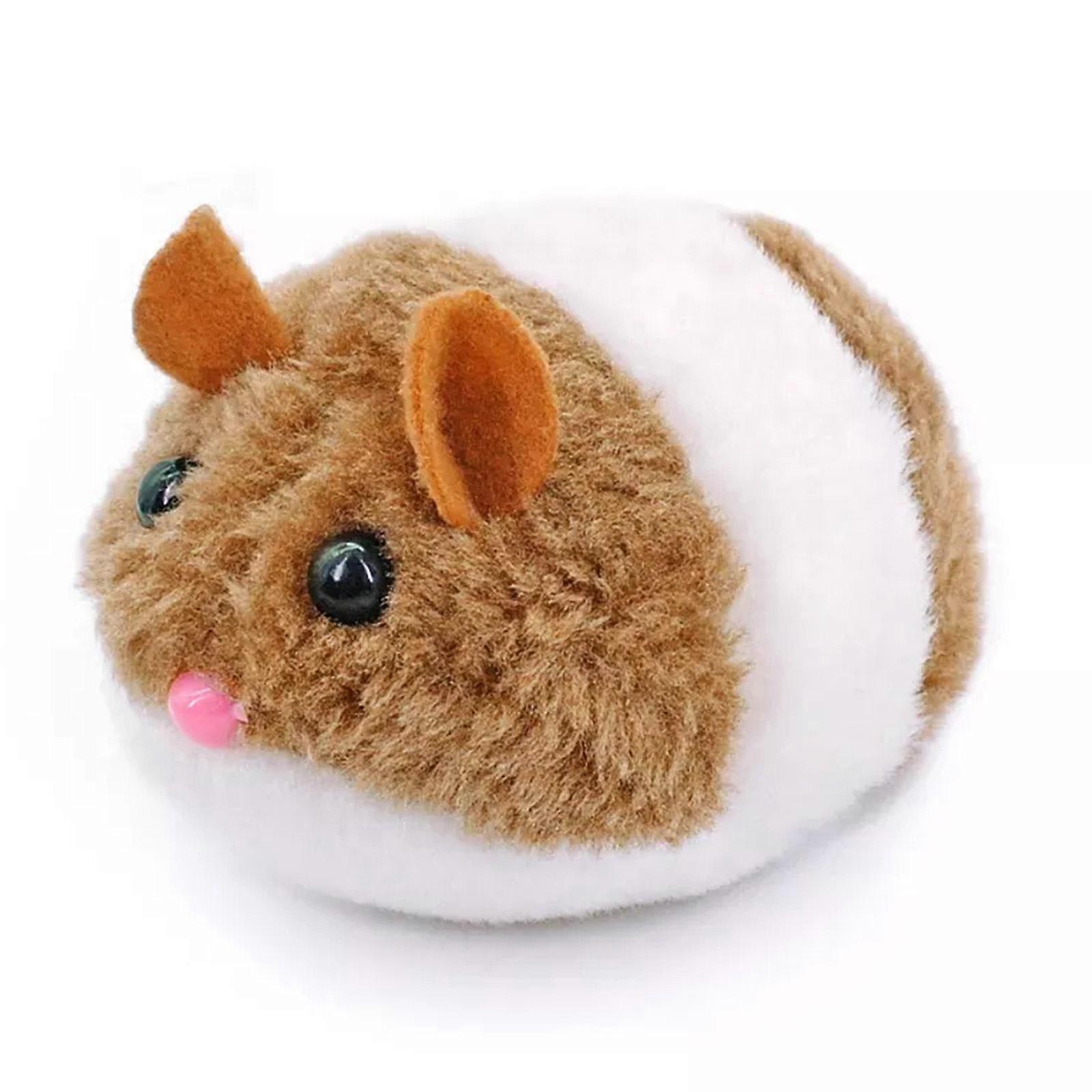 Motorized Plush Hamster Cat Toy Interactive Moving Lifelike Fun for Cats