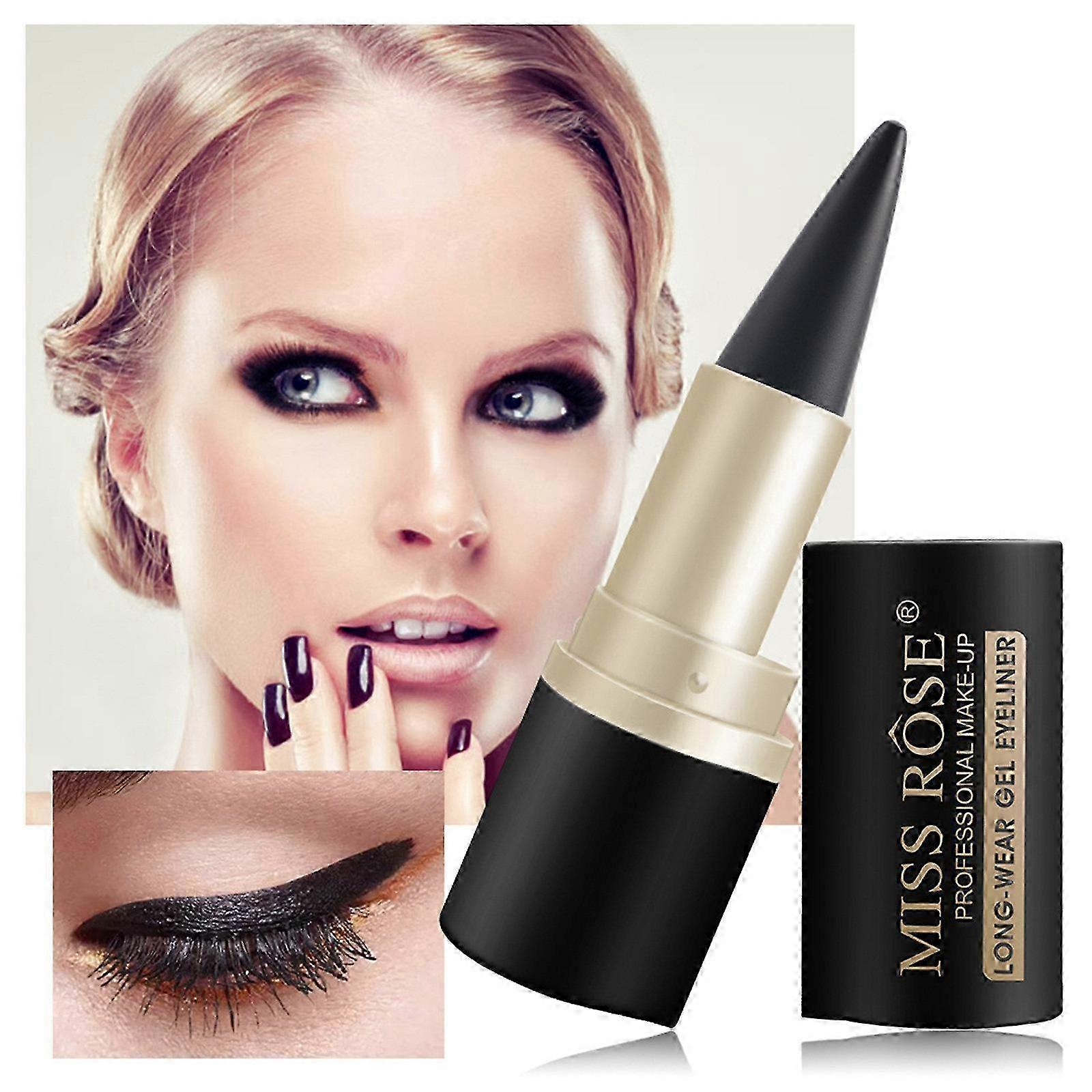 Miss Rose Matte Quick-Drying Eyeliner Single Head Black Solid Rich Eyeliner Pen