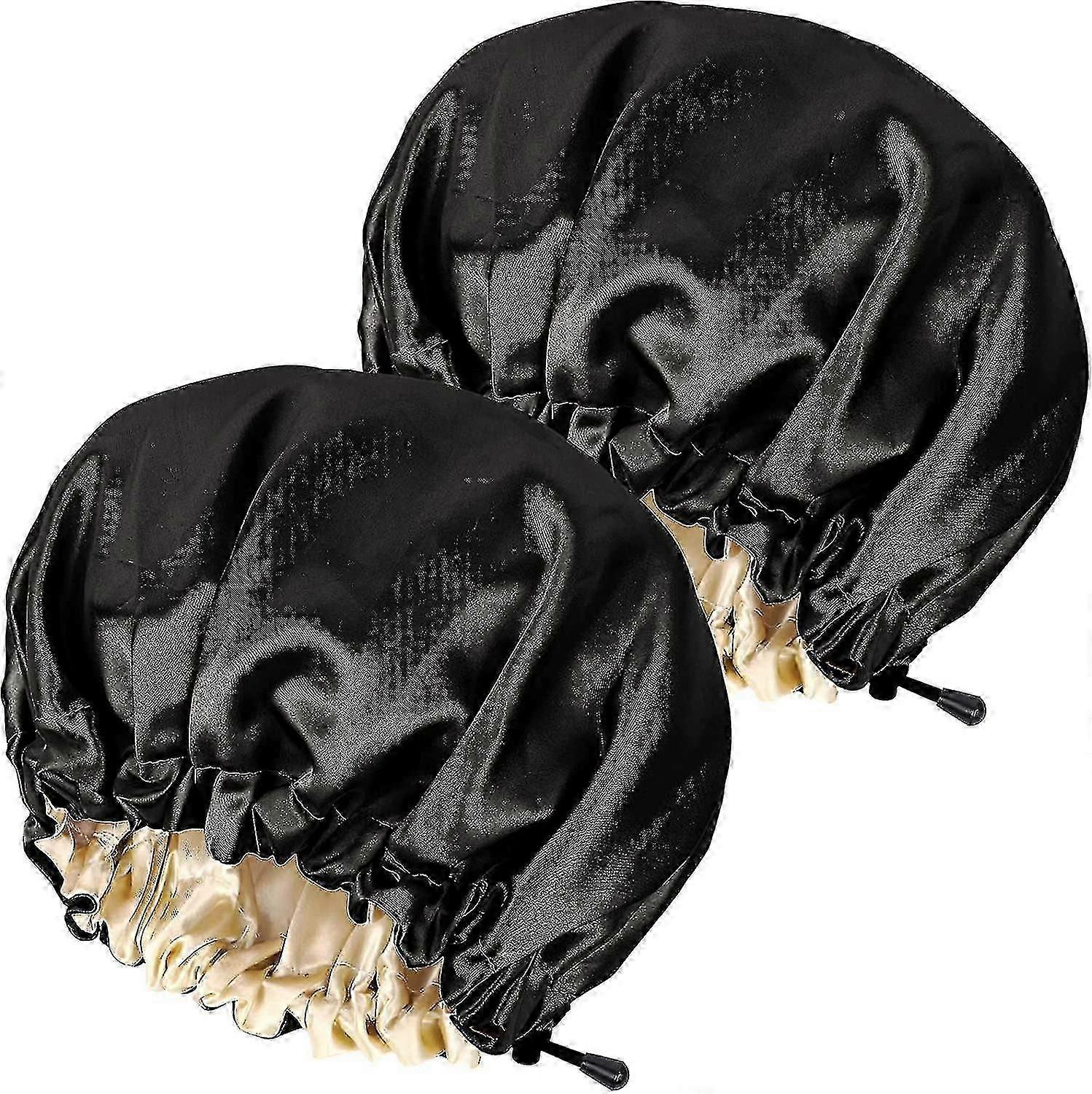 قبعة النوم الساتان ، غطاء محرك السيارة على الوجهين ، غطاء محرك السيارة للنوم (2 قطعة)