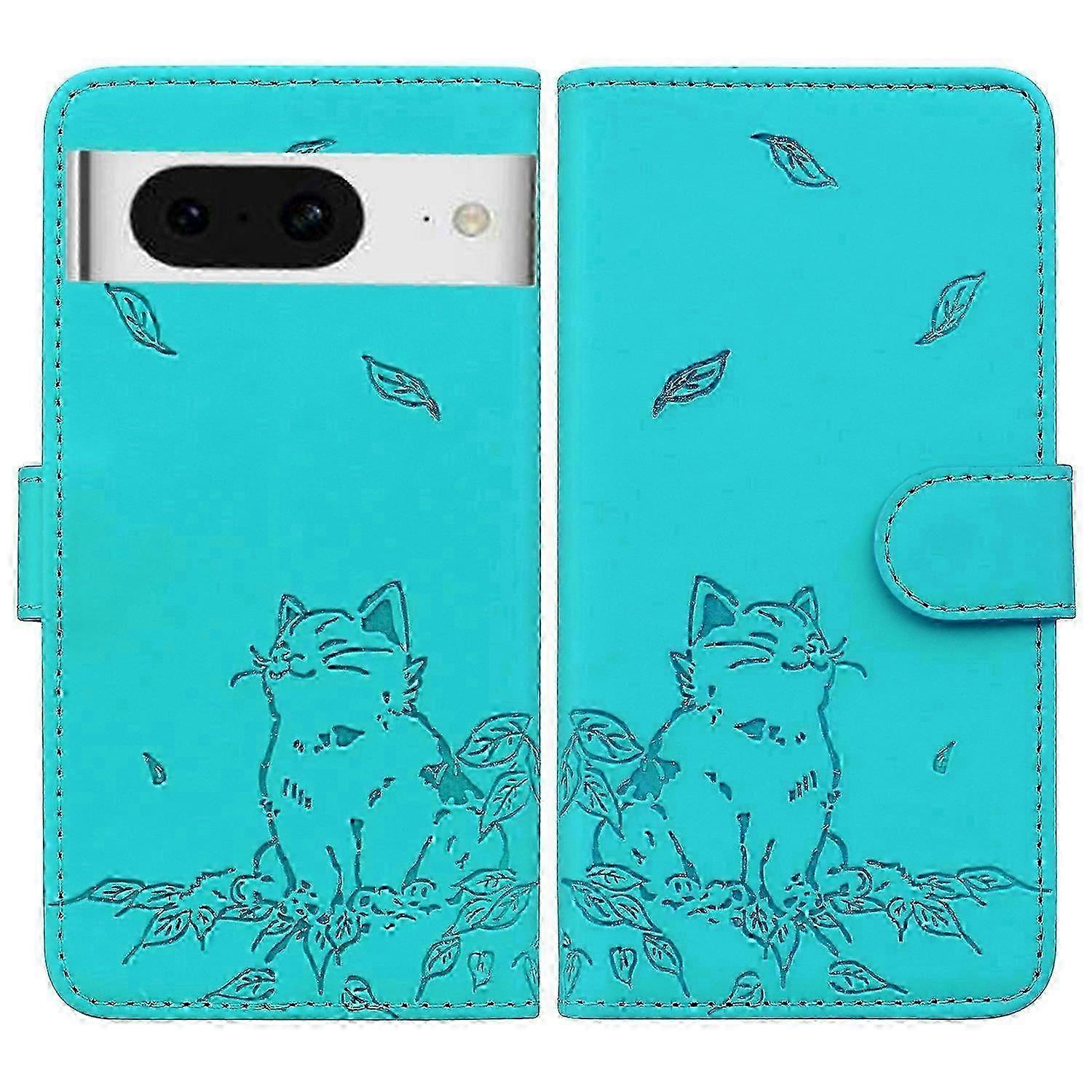 For Google Pixel 8 Case Wallet Cat Pattern Imprinted Leather Phone ...