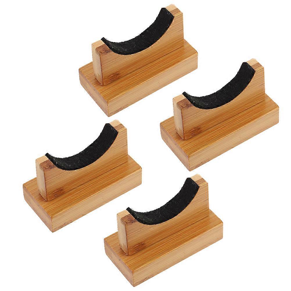 Bamboo Baseball Bat Storage Rack for Sticks Khaki Color Vertical Display Home Decoration 2 Sets