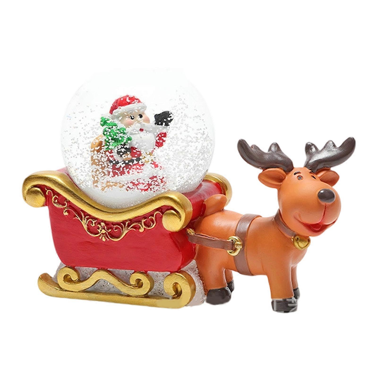 Snowman Ornament Displaying Automatic Snowfalls Simulation For Christmas Desktop Decoration LED Illuminated Snow Globes Multicolor