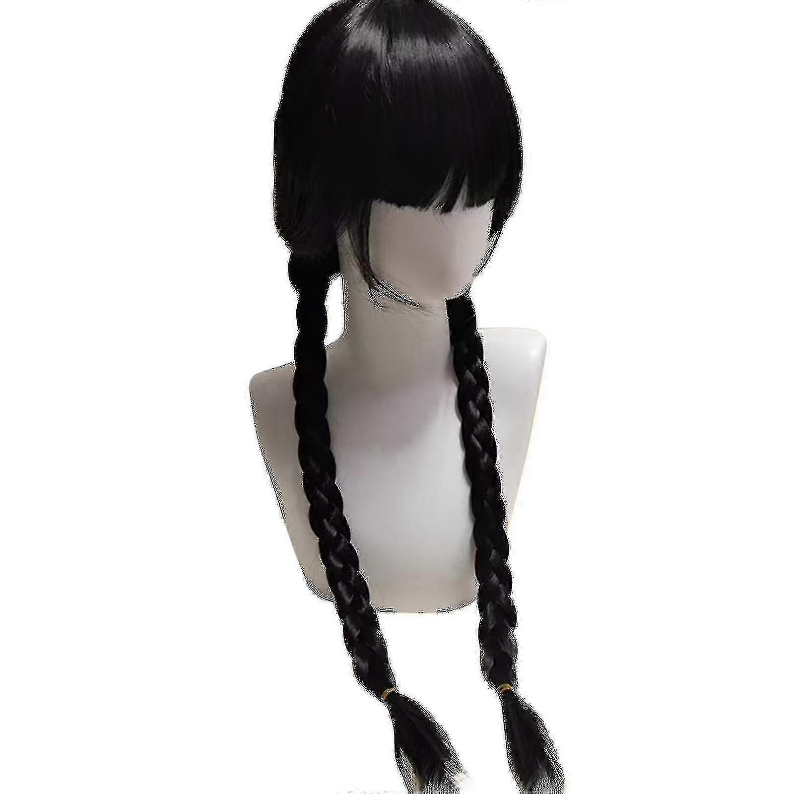 Wednesday Addams Wig With Wig Cap Wigs For Wednesdayd