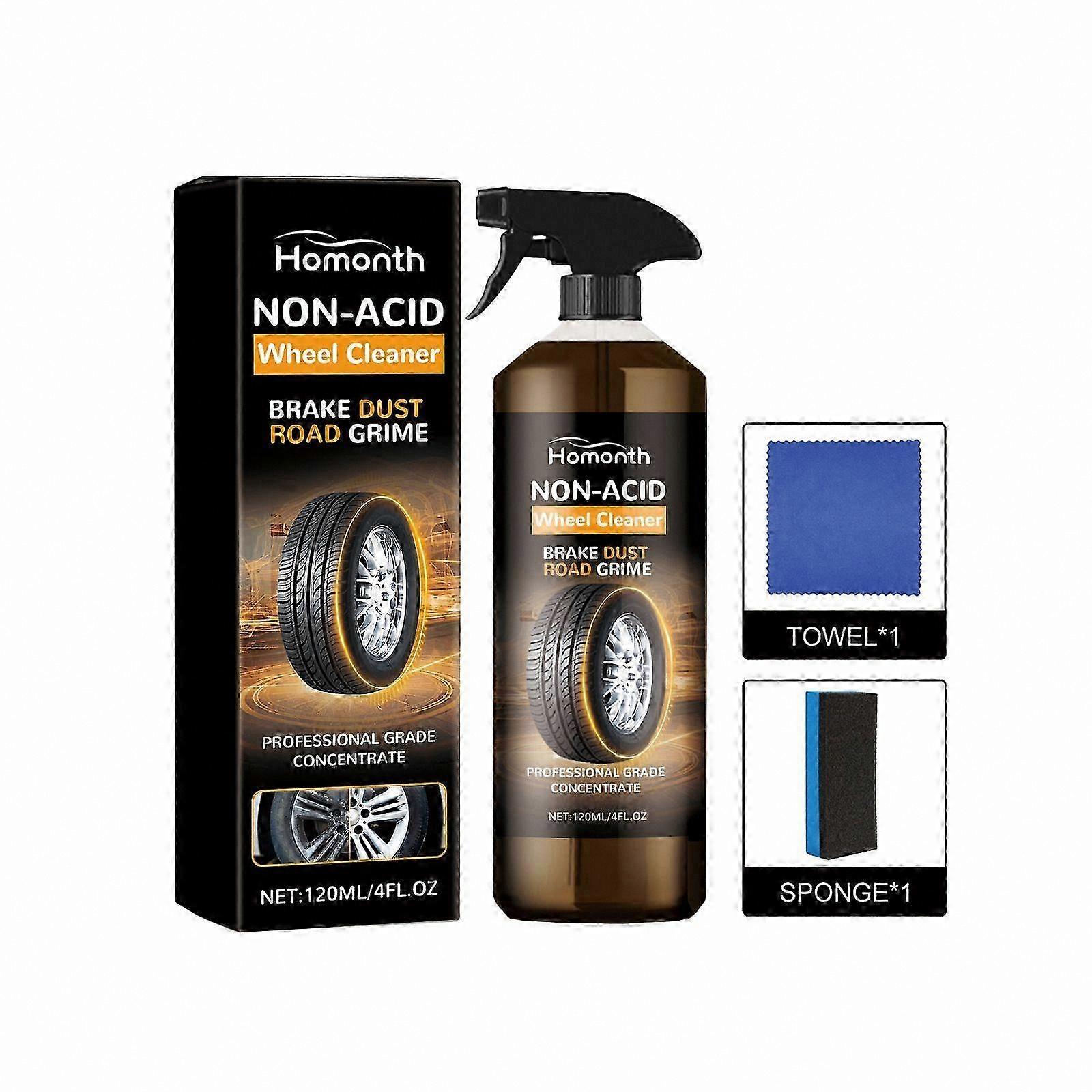 Heavy-Duty Wheel Cleaner - Advanced Rust Converter with Foaming Action, Eliminates Tire Dirt, Brake Dust & Residue Buildup