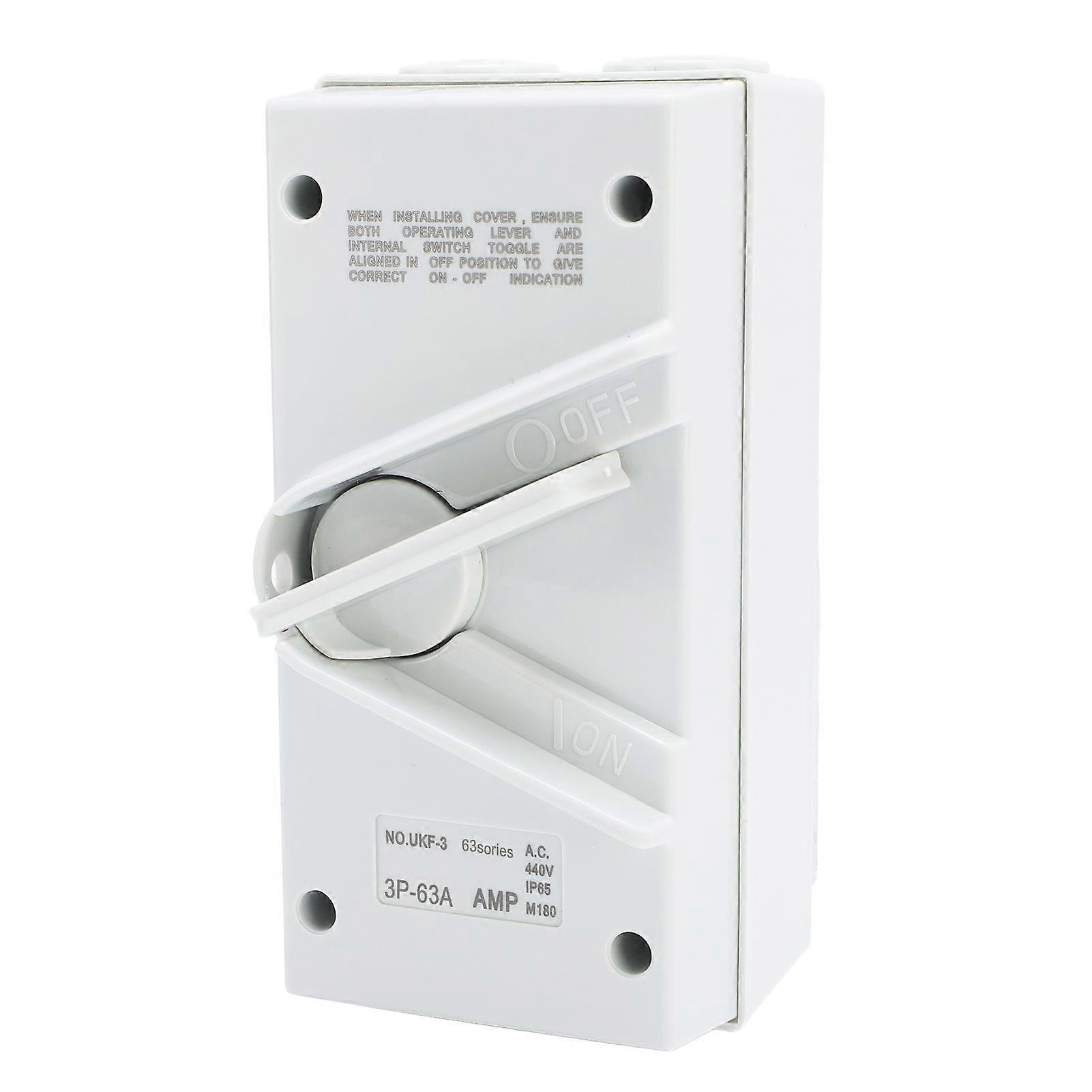 Enclosed Motor Disconnect Switch AC440V 63A 3 Pole IP65 Water Proof Enclosed Motor Circuit Breaker