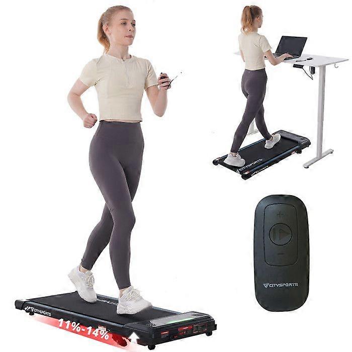 Esteira inclinada 11%-12%-14%-Preto com velocidade azul 1-6km/h-LED-Bluetooth