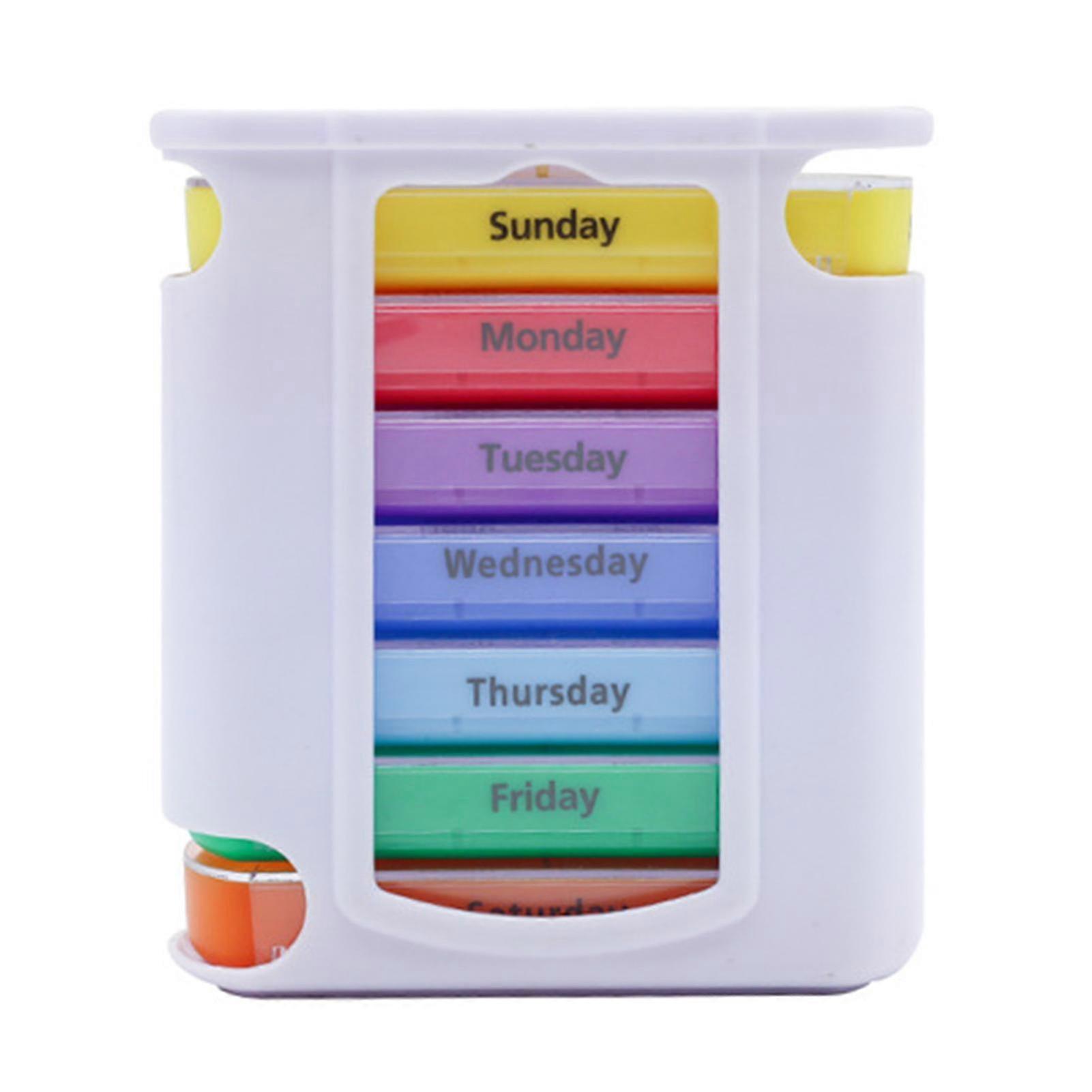 7-Day Medicine Pillbox with 4 Sections, Portable for Travel & Accurate Dosage