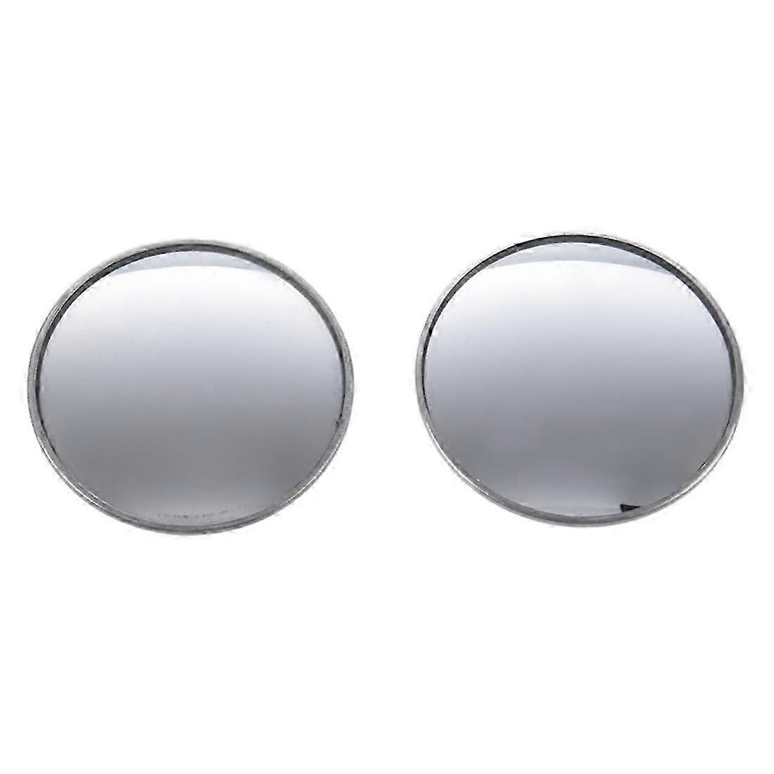 2 Pcs Round Stick-On Convex Blind Spot Mirror Set